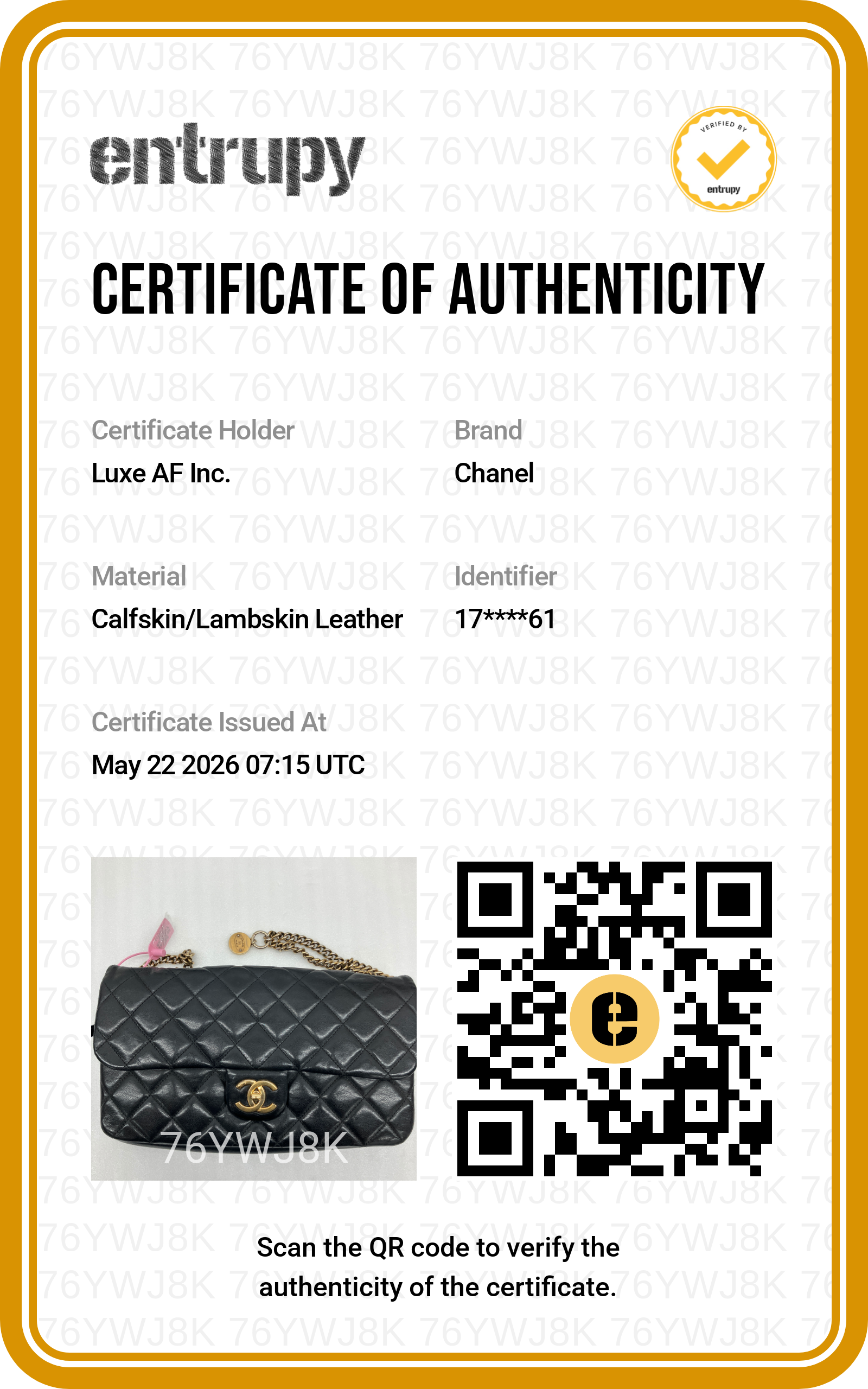 Chanel 13K Classic Flap Black Quilted Leather Shoulder Bag With Gold Buckle(17***61) IRIS228