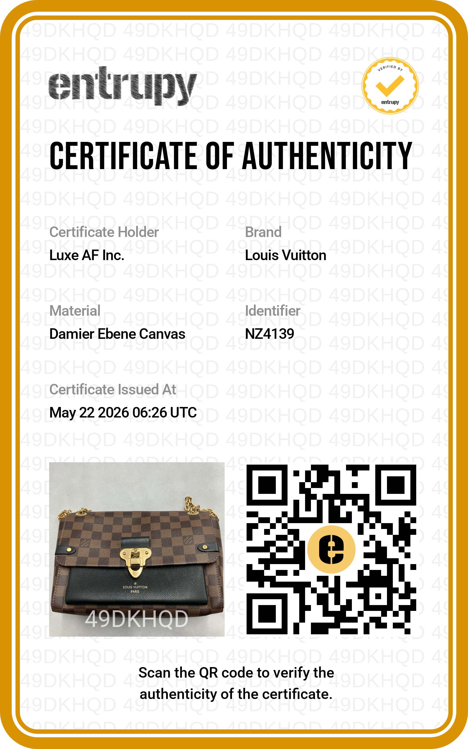 Louis Vuitton Vavin Damier Ebene Canvas Shoulder Bag LV2785