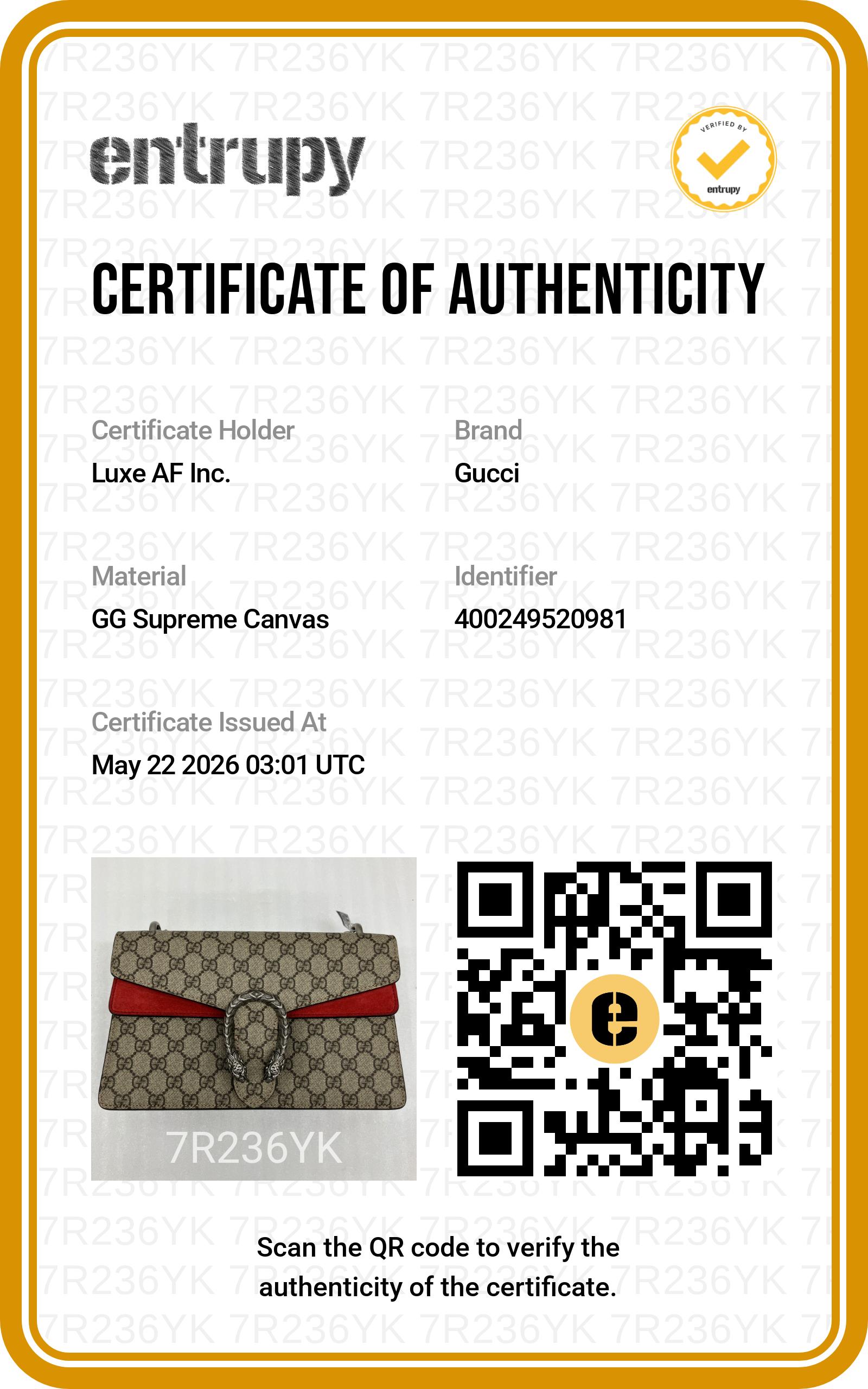 Gucci Dionysus GG Supreme Canvas Shoulder Bag With Red Tirm GG1051