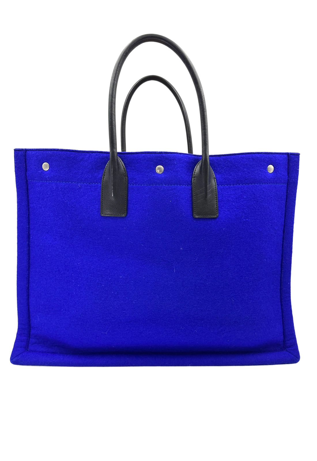 Saint Laurent Rive Gauche Blue Canvas Handle Bag SL236