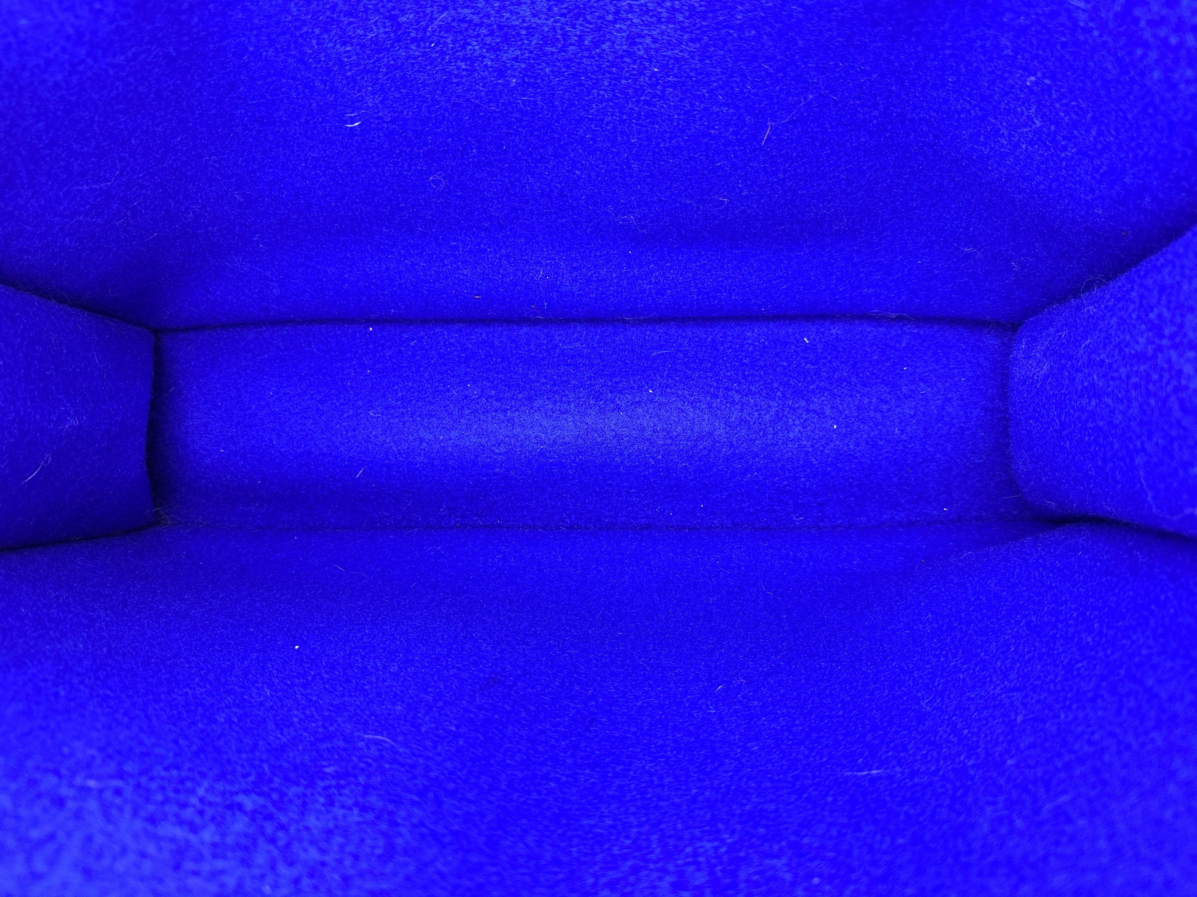 Saint Laurent Rive Gauche Blue Canvas Handle Bag SL236