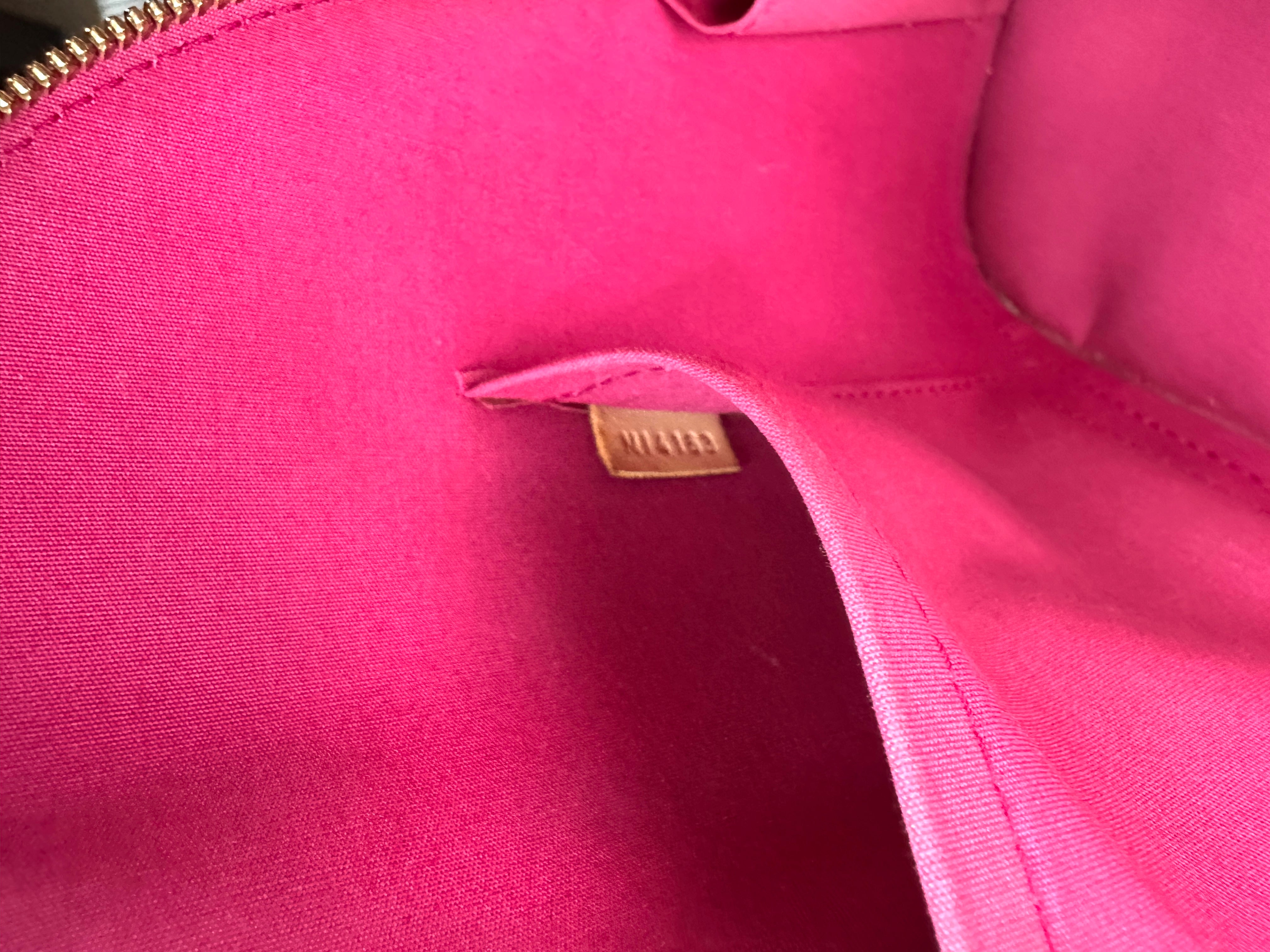 Louis Vuitton Alma BB Red Monogram Vernis Leather Handle Bag LV2797