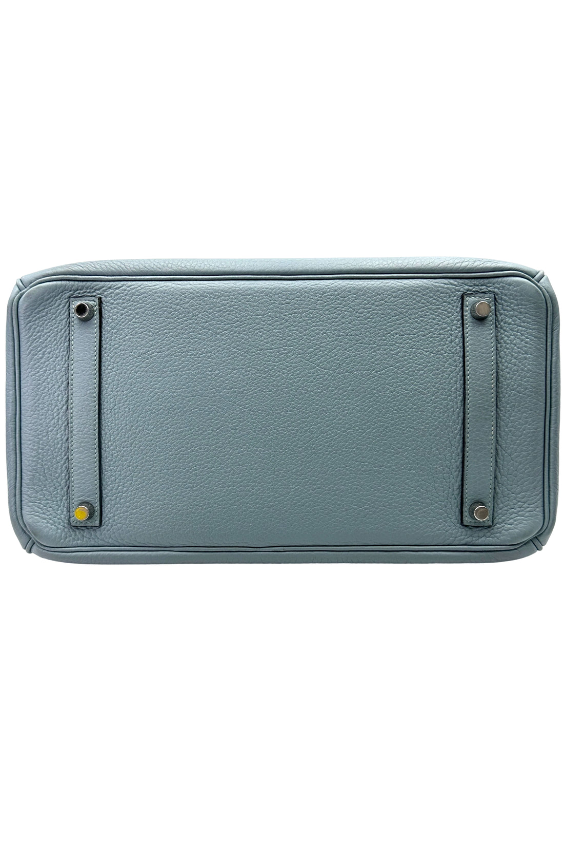 Hermes Birkin35 Blue Leather Top Handle Bag With Silver Buckle HR112