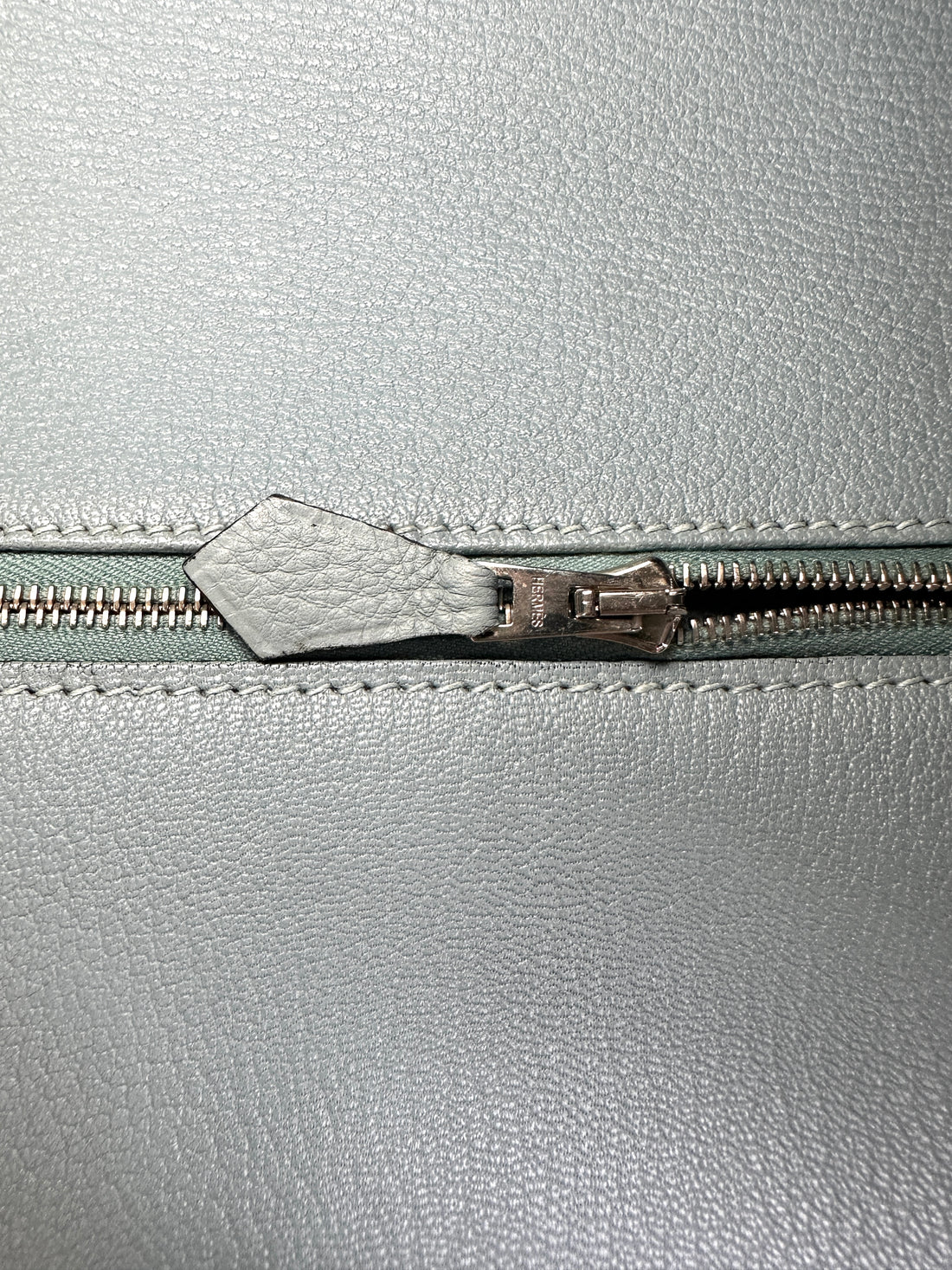 Hermes Birkin35 Blue Leather Top Handle Bag With Silver Buckle HR112