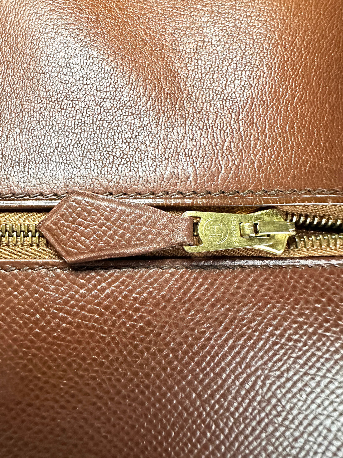 Hermes Kelly Brown Leather Top Handle Bag HR111