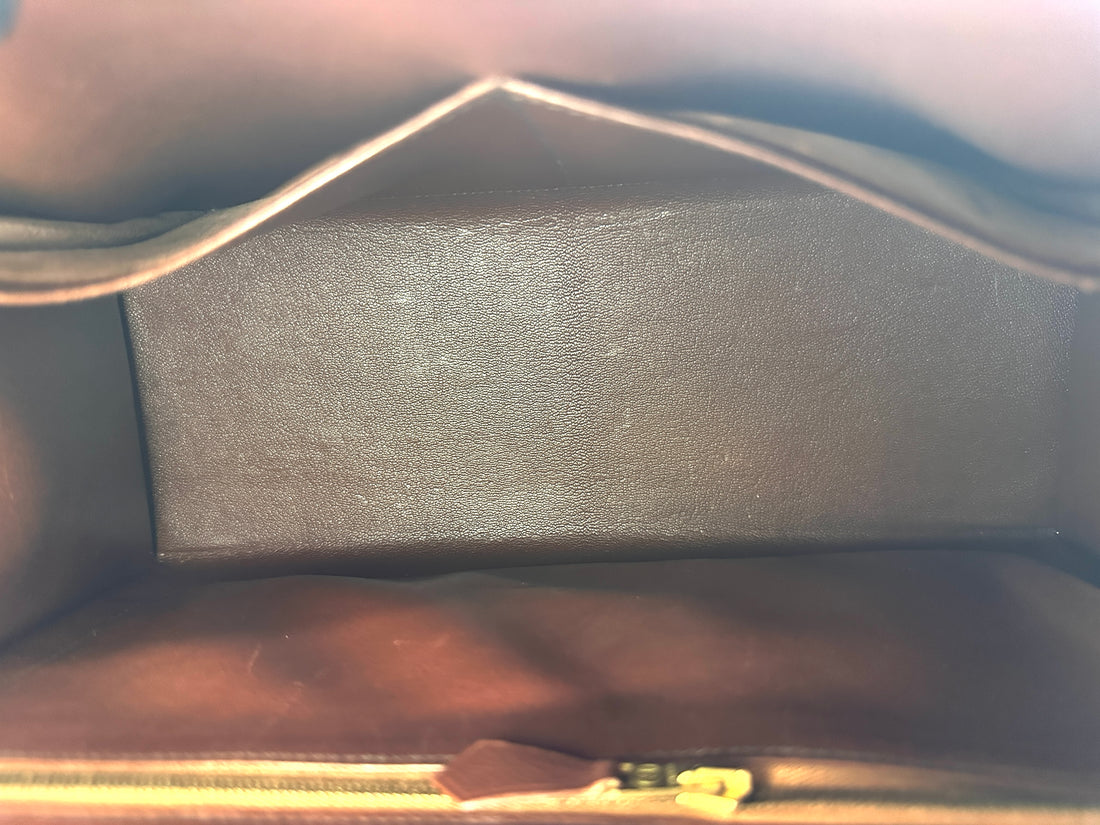 Hermes Kelly Brown Leather Top Handle Bag HR111
