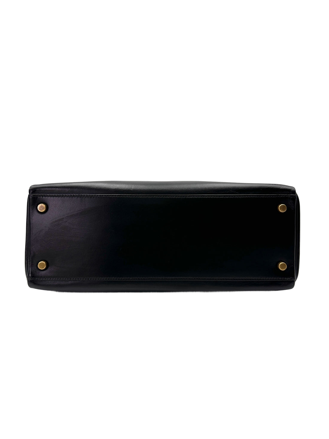 Hermes Kelly Black Leather Top Handle Bag HR113