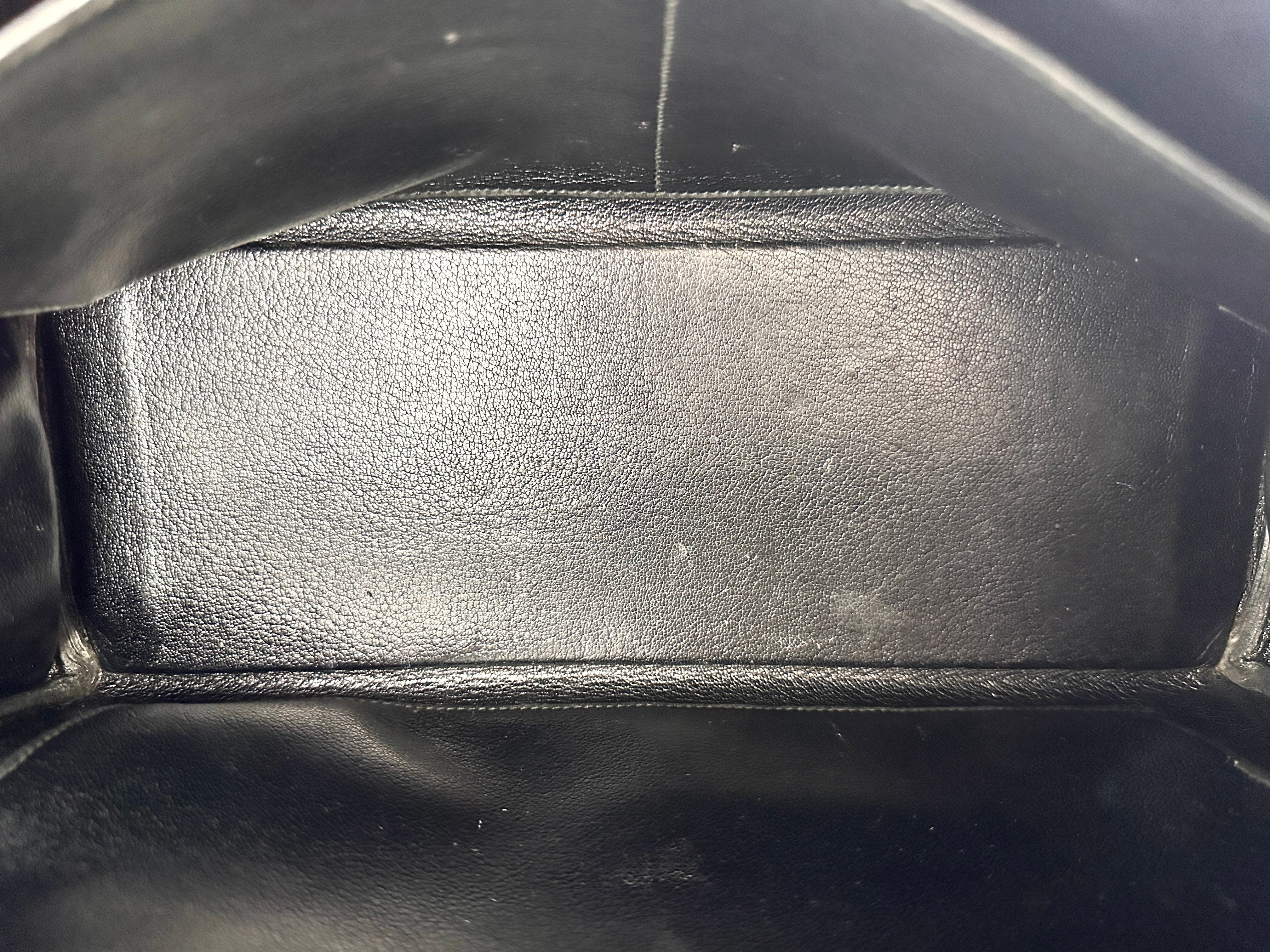 Hermes Kelly Black Leather Top Handle Bag HR113