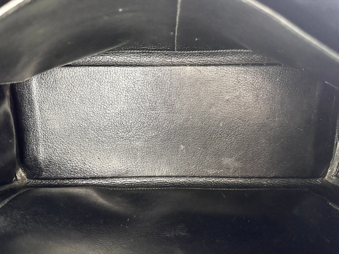Hermes Kelly Black Leather Top Handle Bag HR113