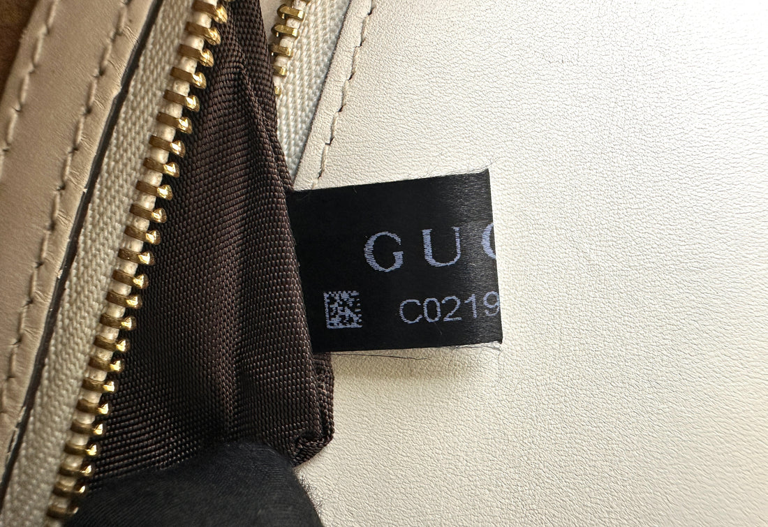Gucci Sylvie White Leather Medium Size Shoulder Bag GG1078
