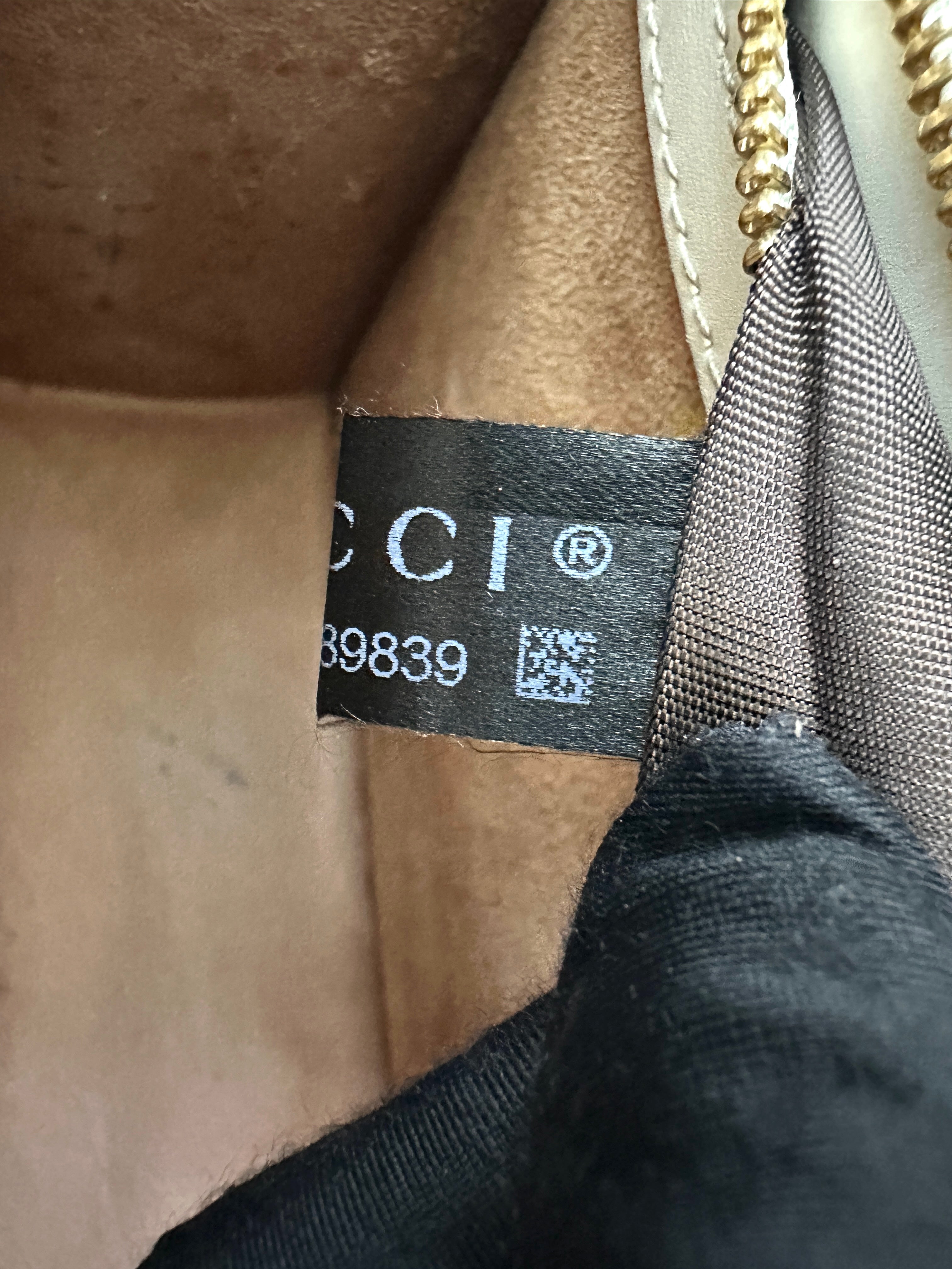 Gucci Sylvie White Leather Medium Size Shoulder Bag GG1078