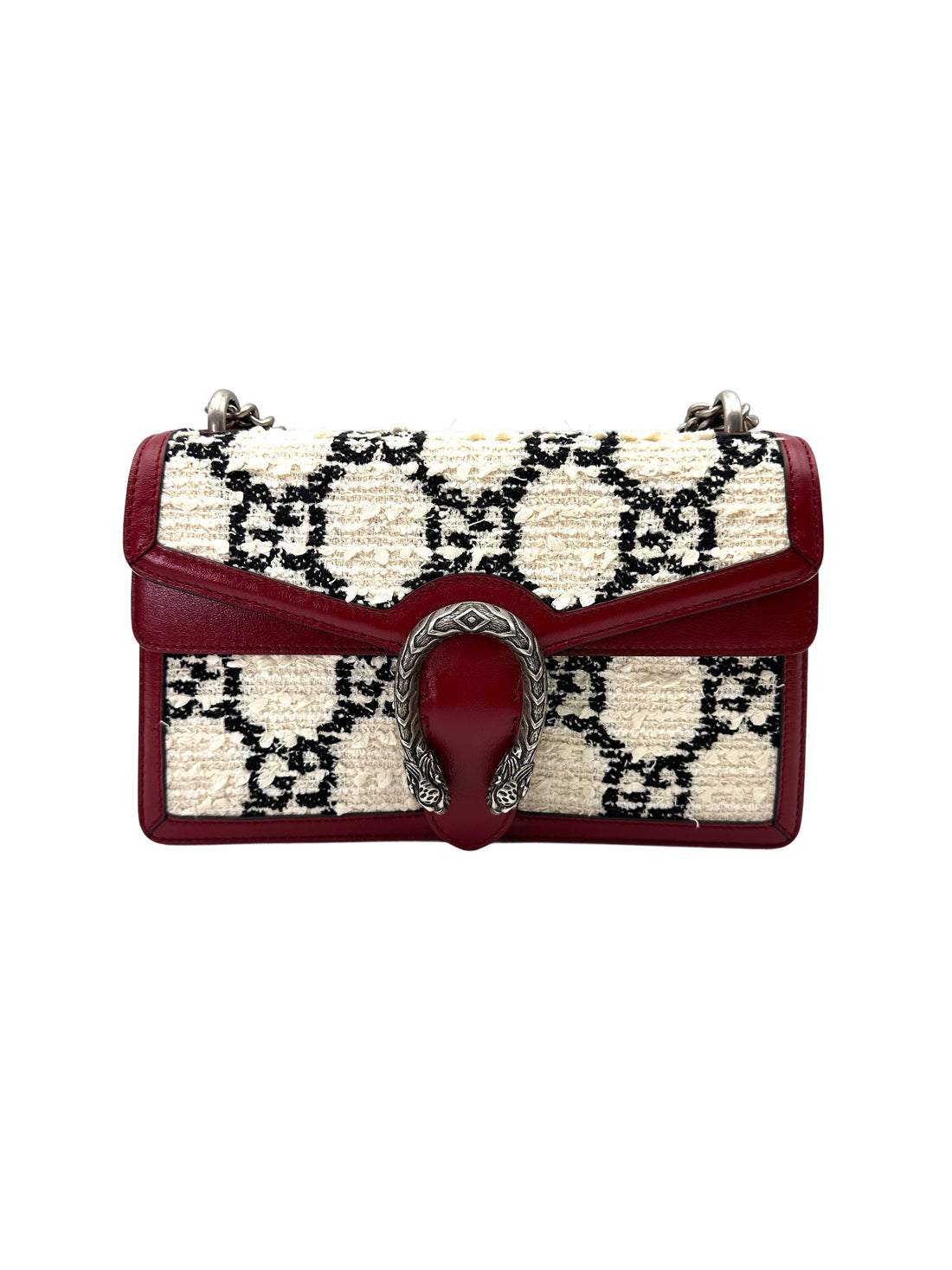 Gucci Dionysus Black/White Velvet Shoulder Bag GG1060