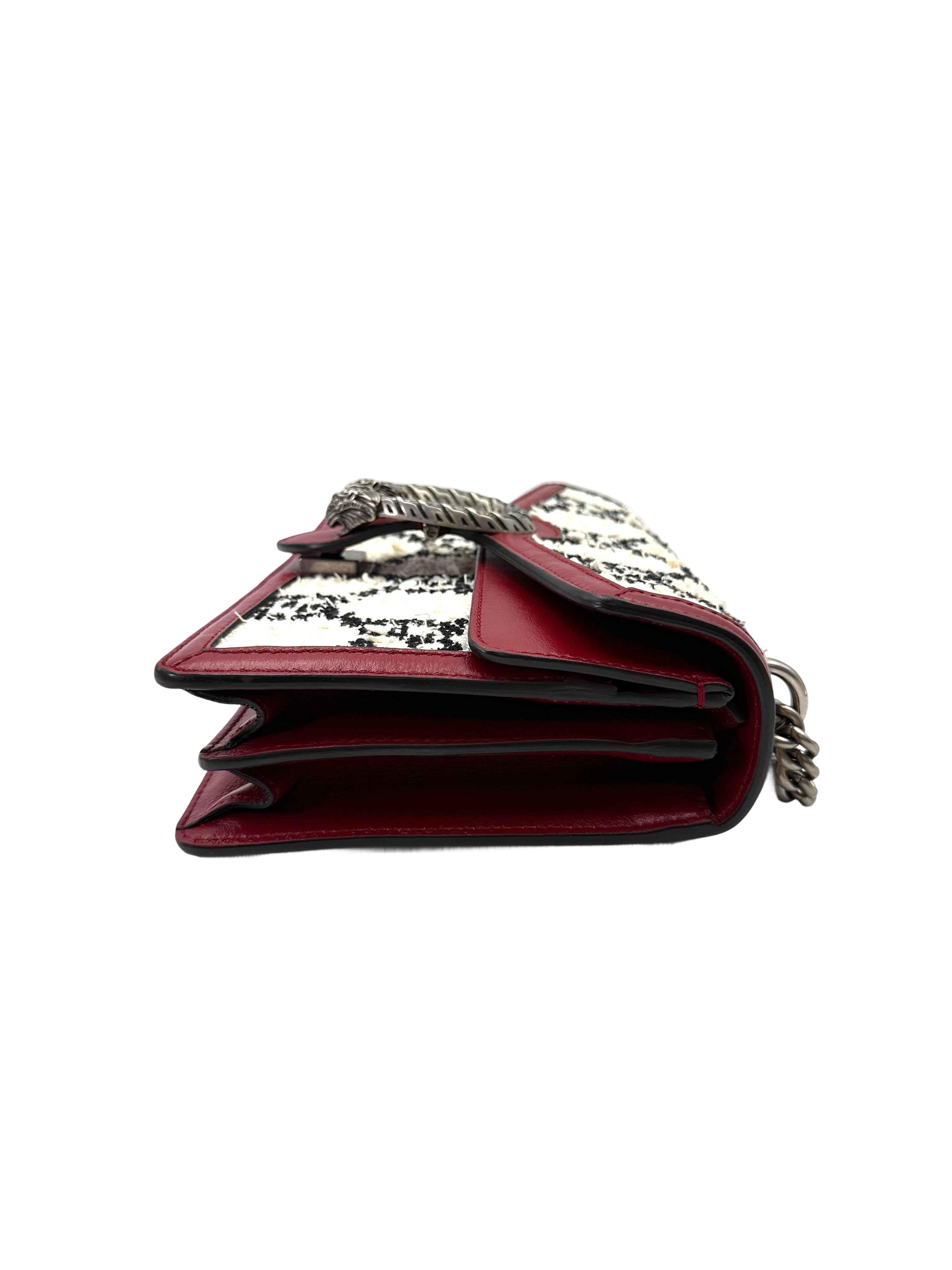 Gucci Dionysus Black/White Velvet Shoulder Bag GG1060