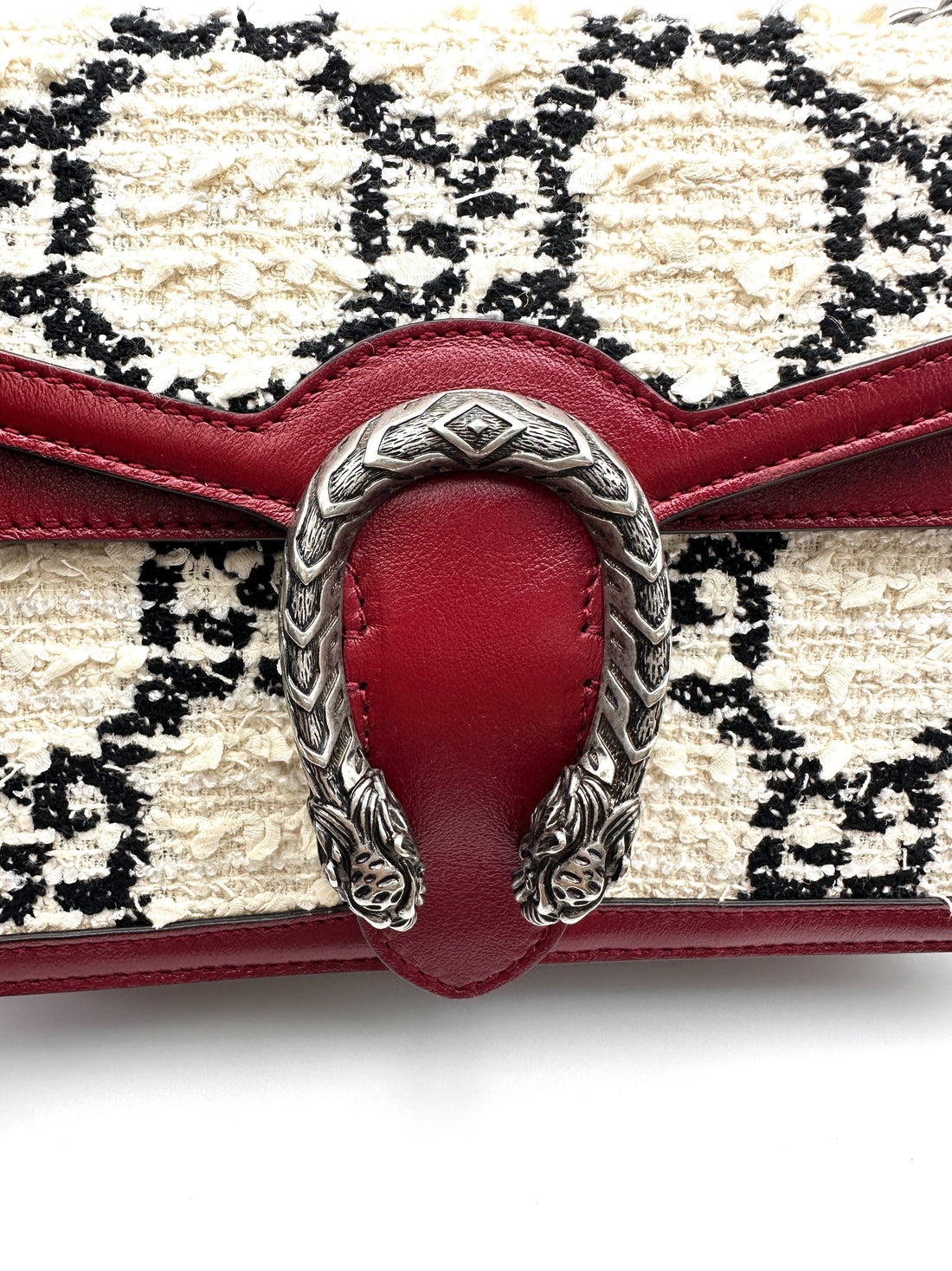 Gucci Dionysus Black/White Velvet Shoulder Bag GG1060