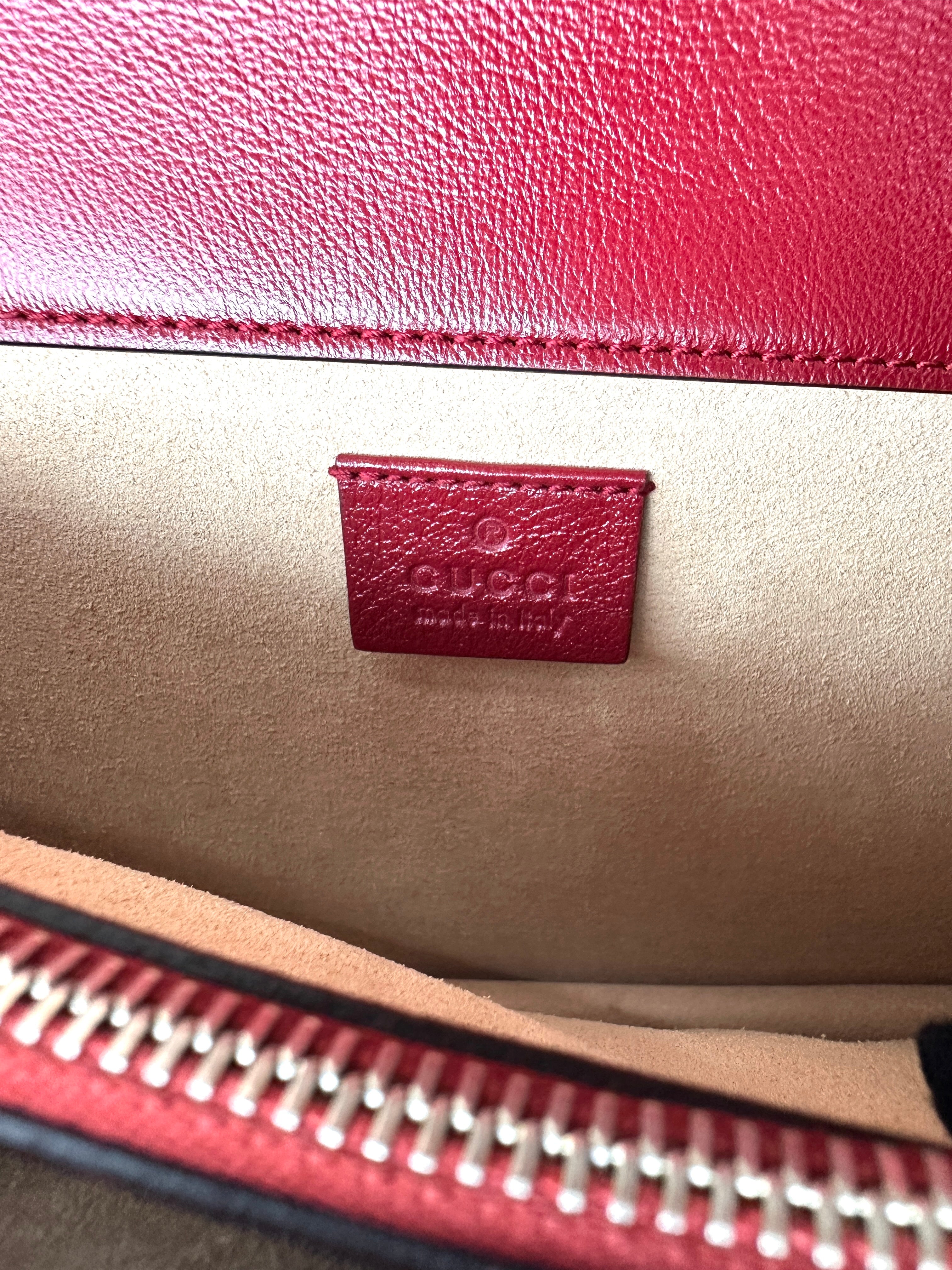 Gucci Dionysus Black/White Velvet Shoulder Bag GG1060