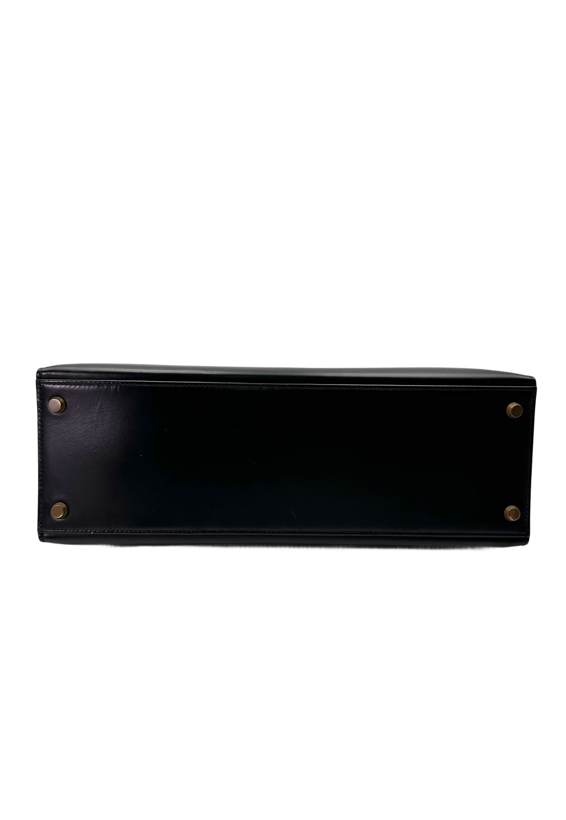 Hermes Kelly Black Leather Top Handle Bag HR110-1