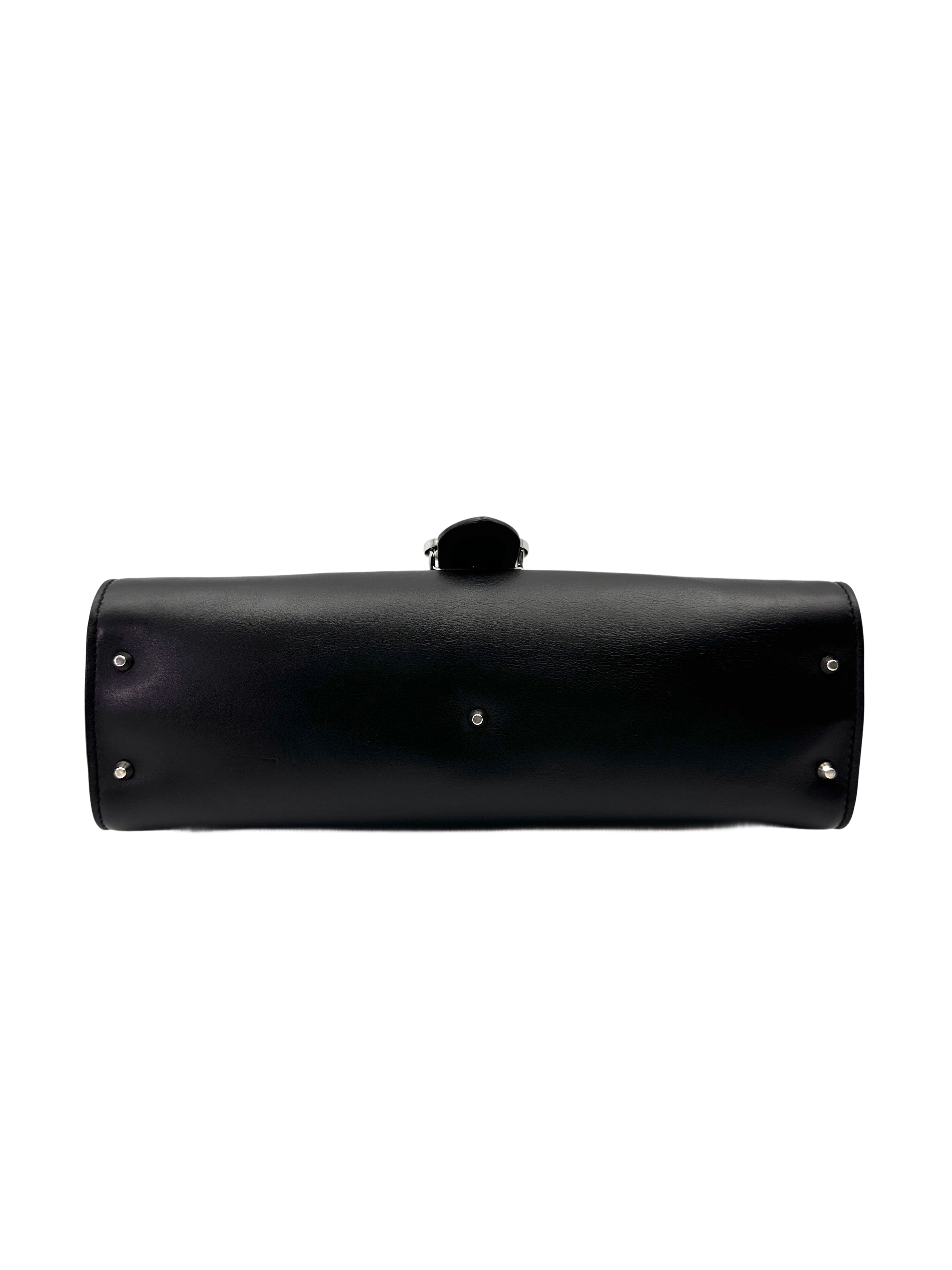 Gucci Interlocking Black Leather Shoulder Bag GG1058