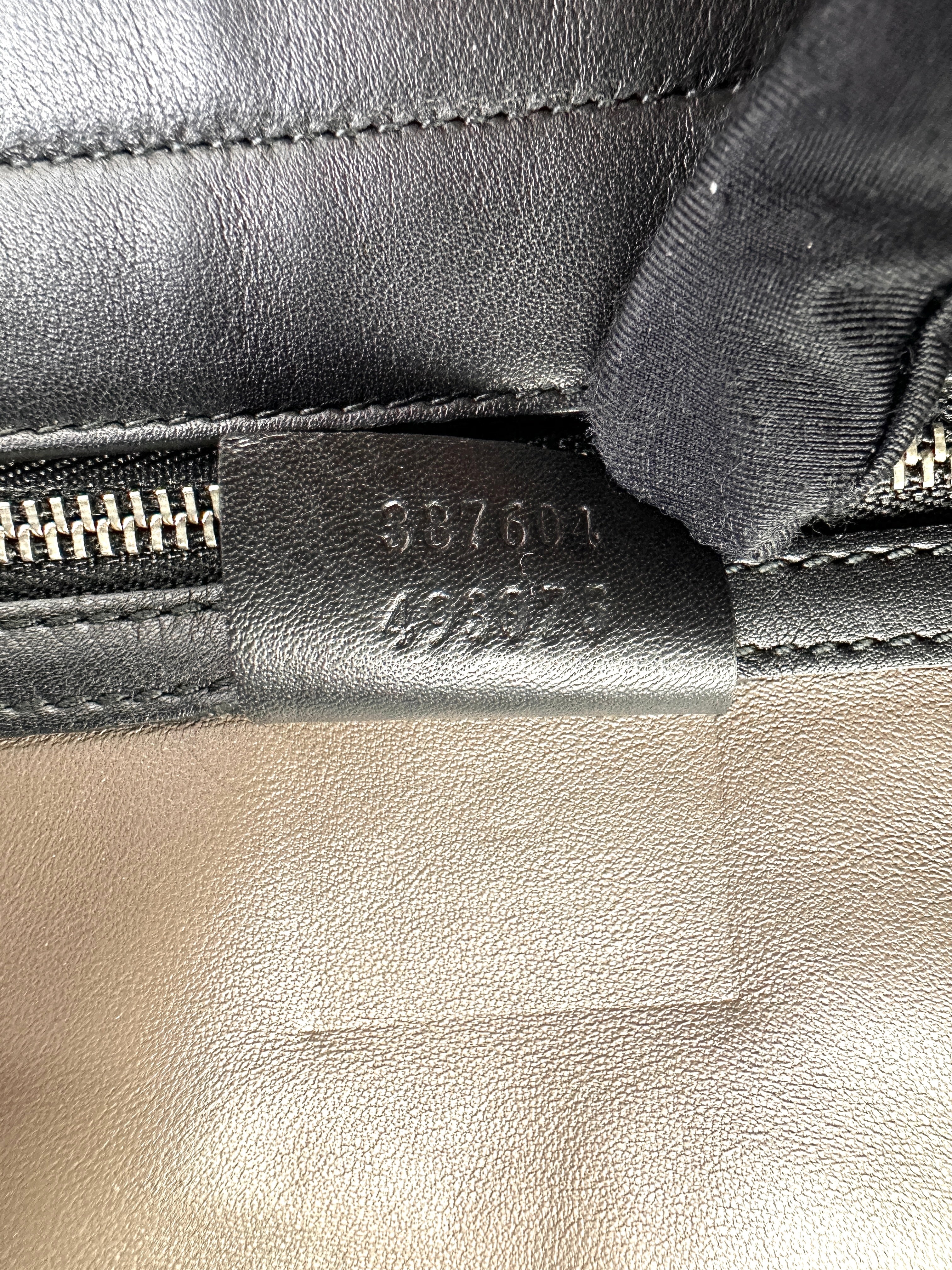 Gucci Interlocking Black Leather Shoulder Bag GG1058