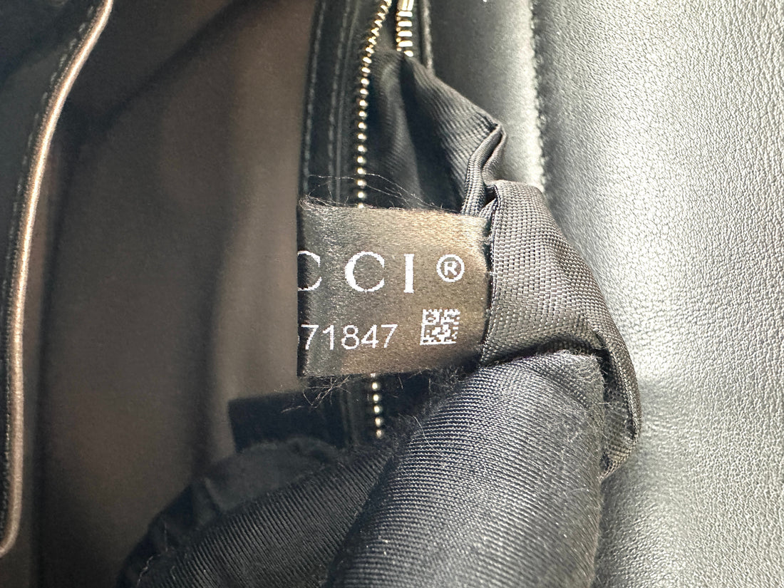 Gucci Interlocking Black Leather Shoulder Bag GG1058