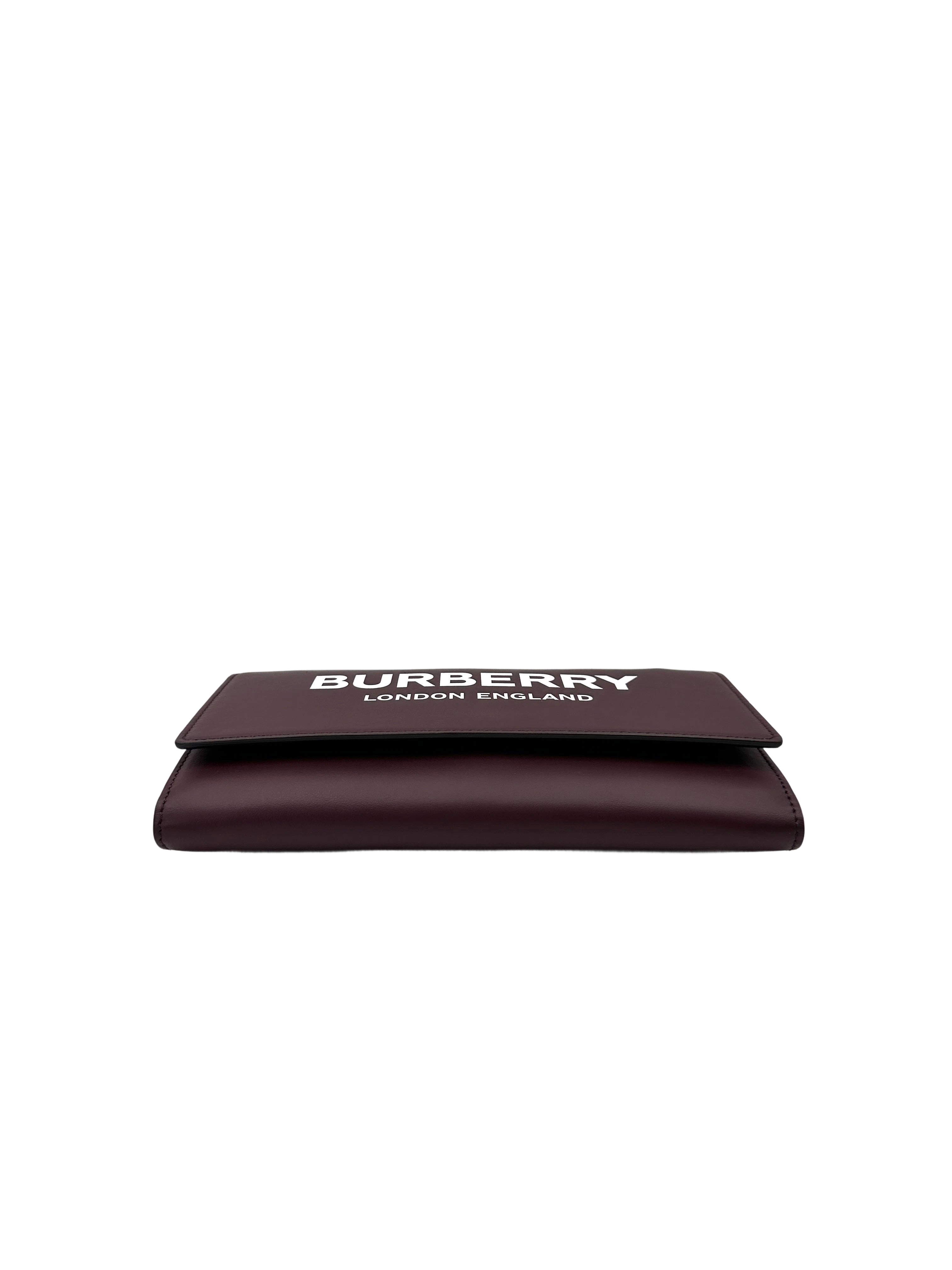 Burberry Hazelmere Burgundy Leather Shoulder Bag BR58