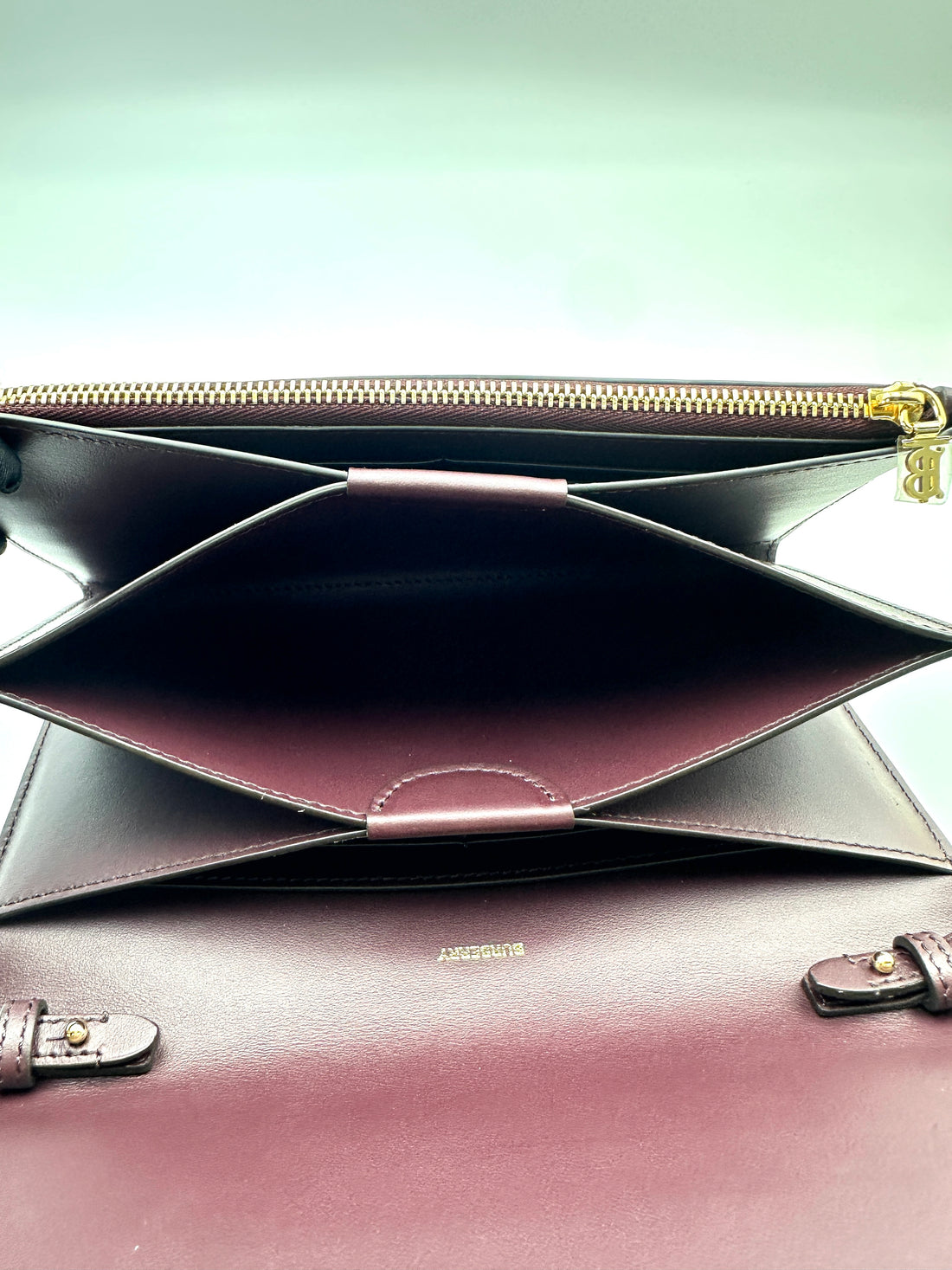 Burberry Hazelmere Burgundy Leather Shoulder Bag BR58