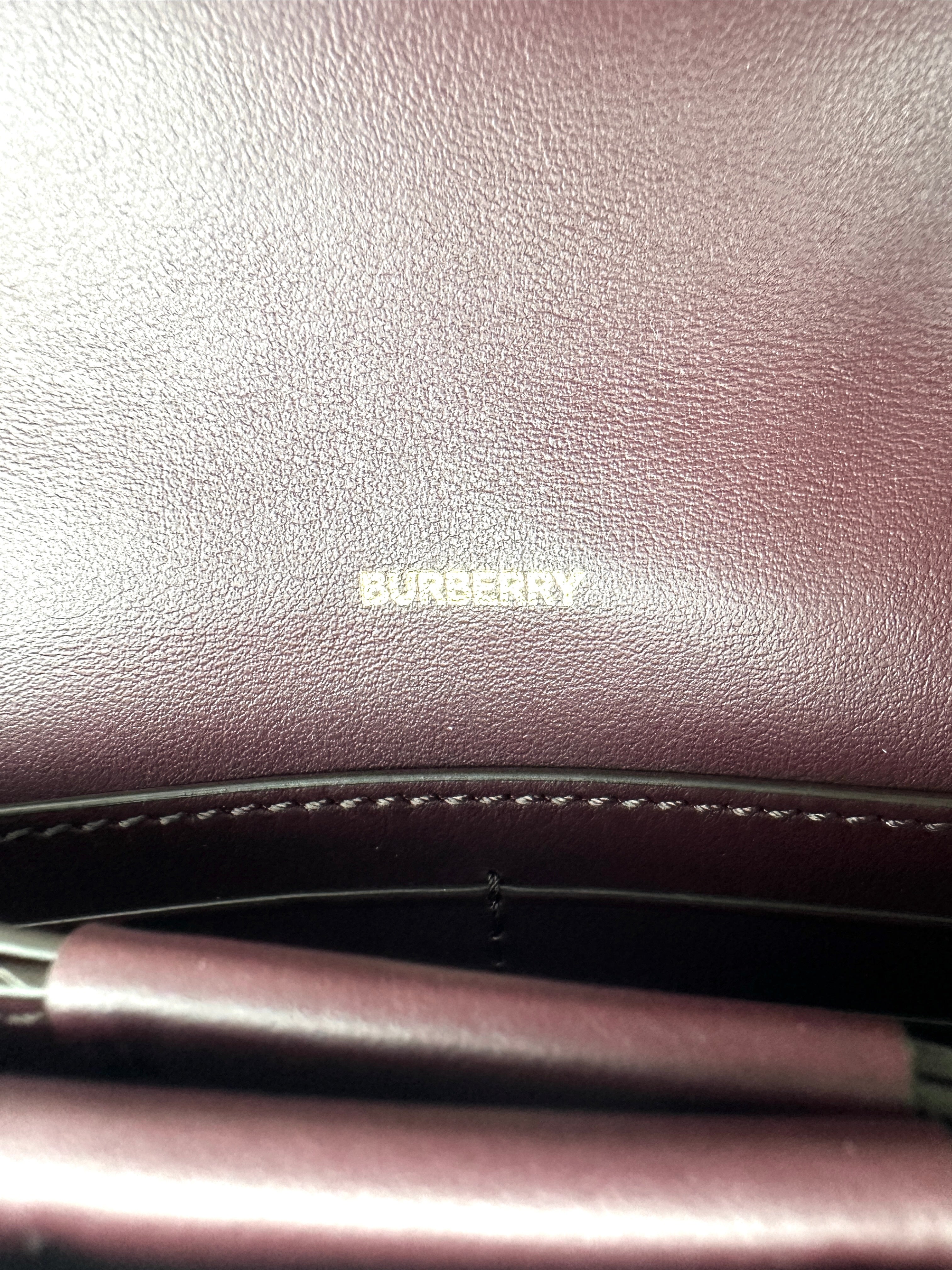 Burberry Hazelmere Burgundy Leather Shoulder Bag BR58