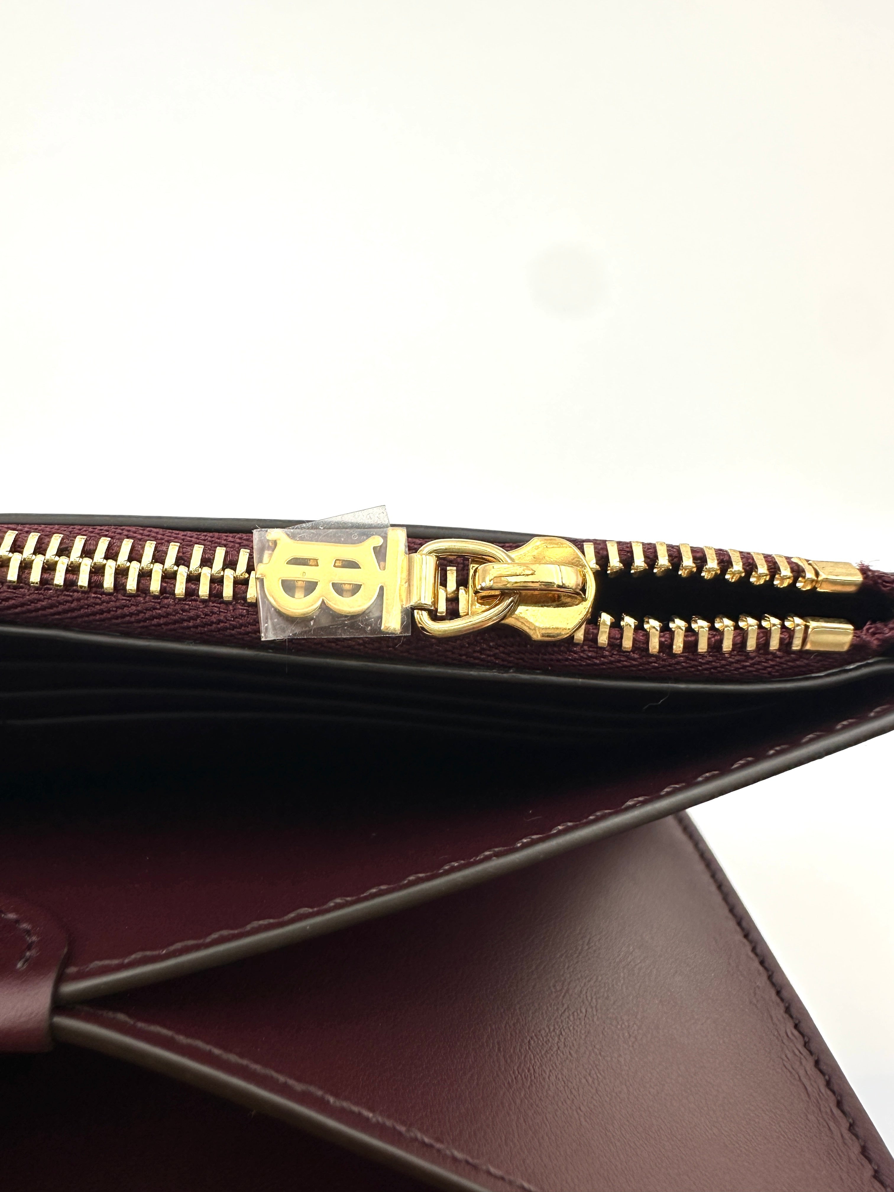 Burberry Hazelmere Burgundy Leather Shoulder Bag BR58