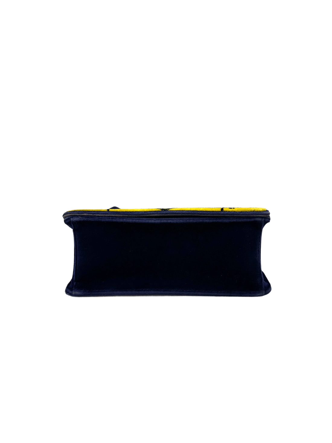 Prada Cahier Black/Blue Velvet Shoulder Bag PR368