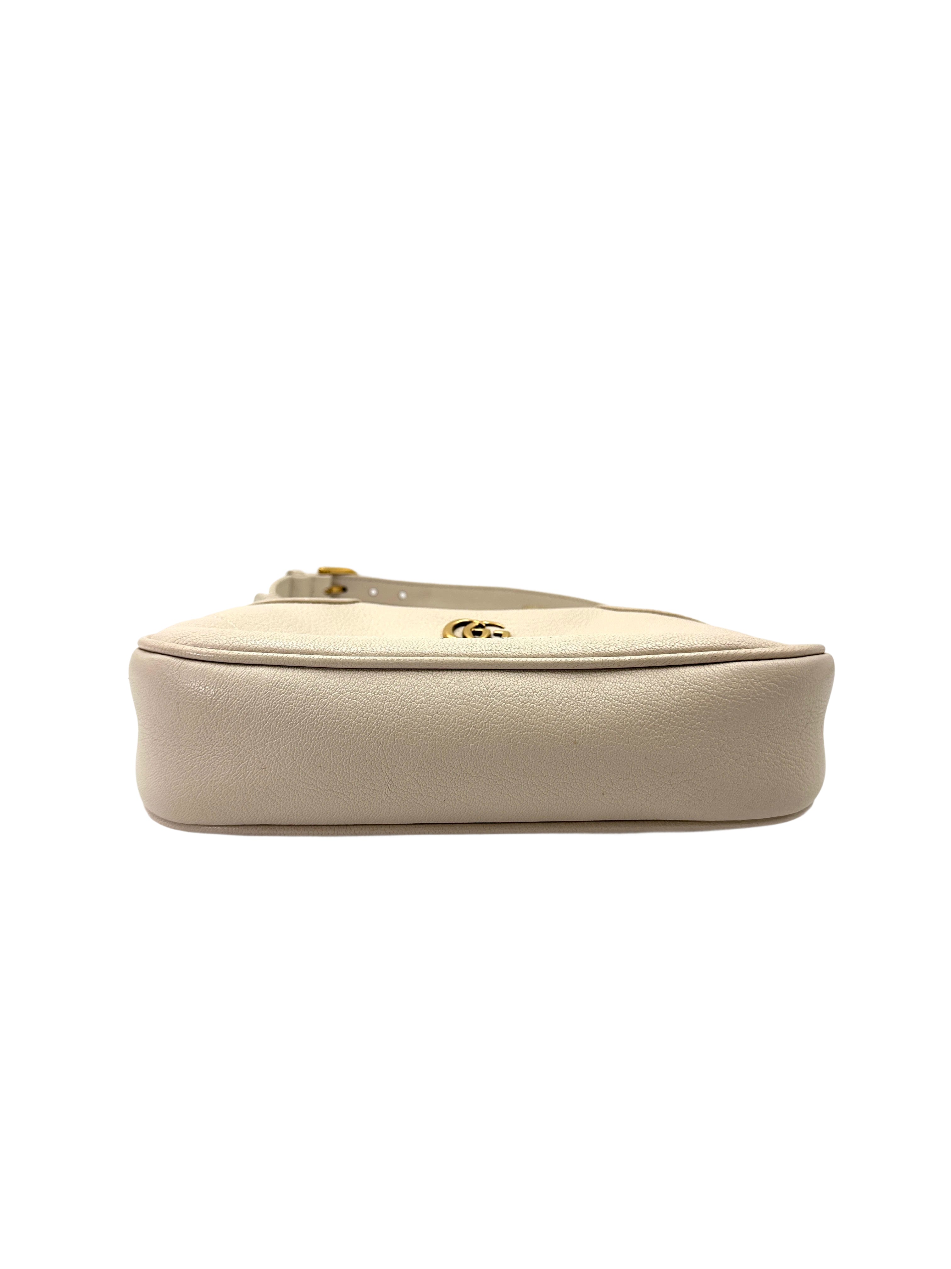 Gucci Aphrodite White Leather Shoulder Bag GG1073