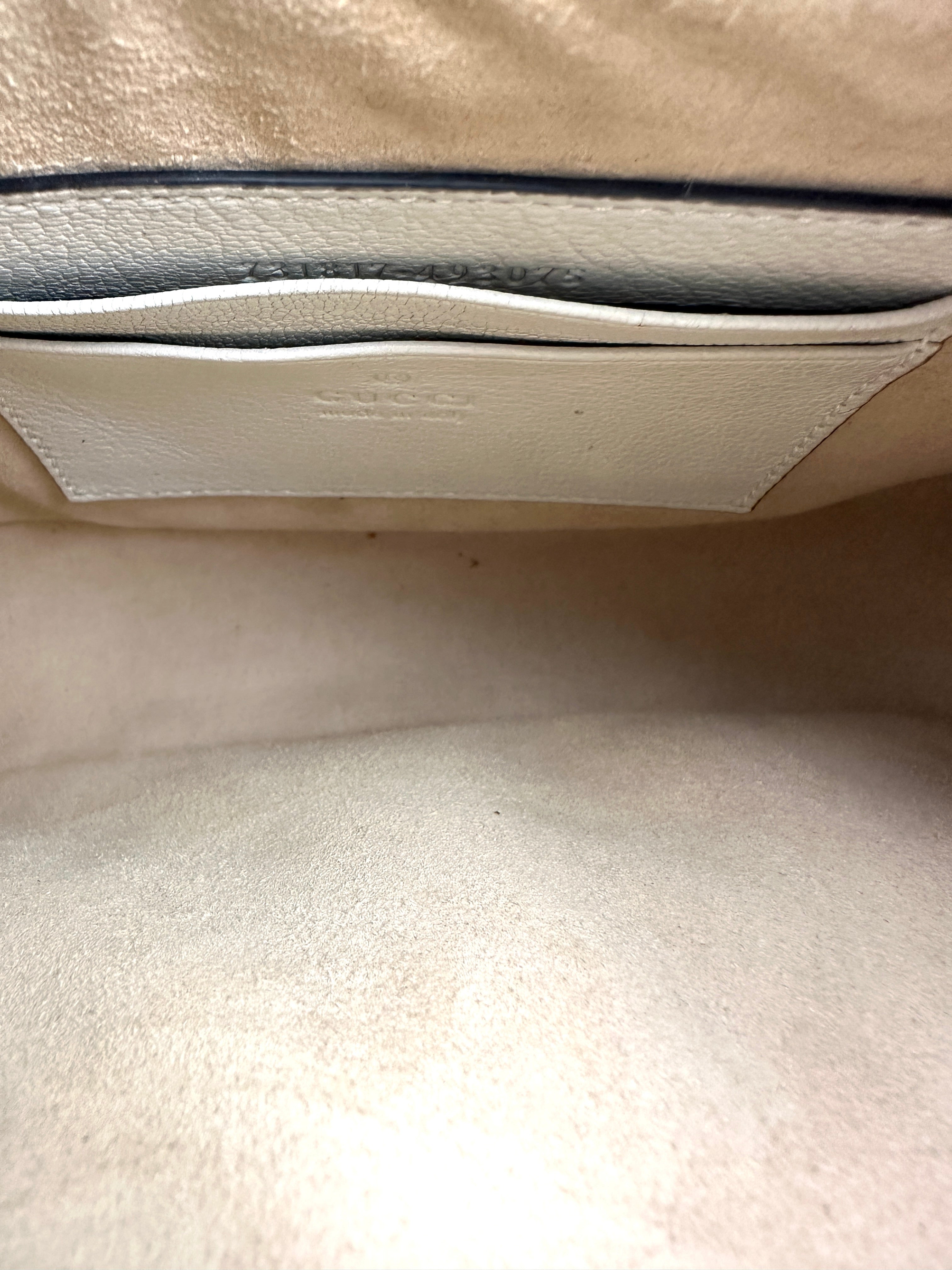Gucci Aphrodite White Leather Shoulder Bag GG1073