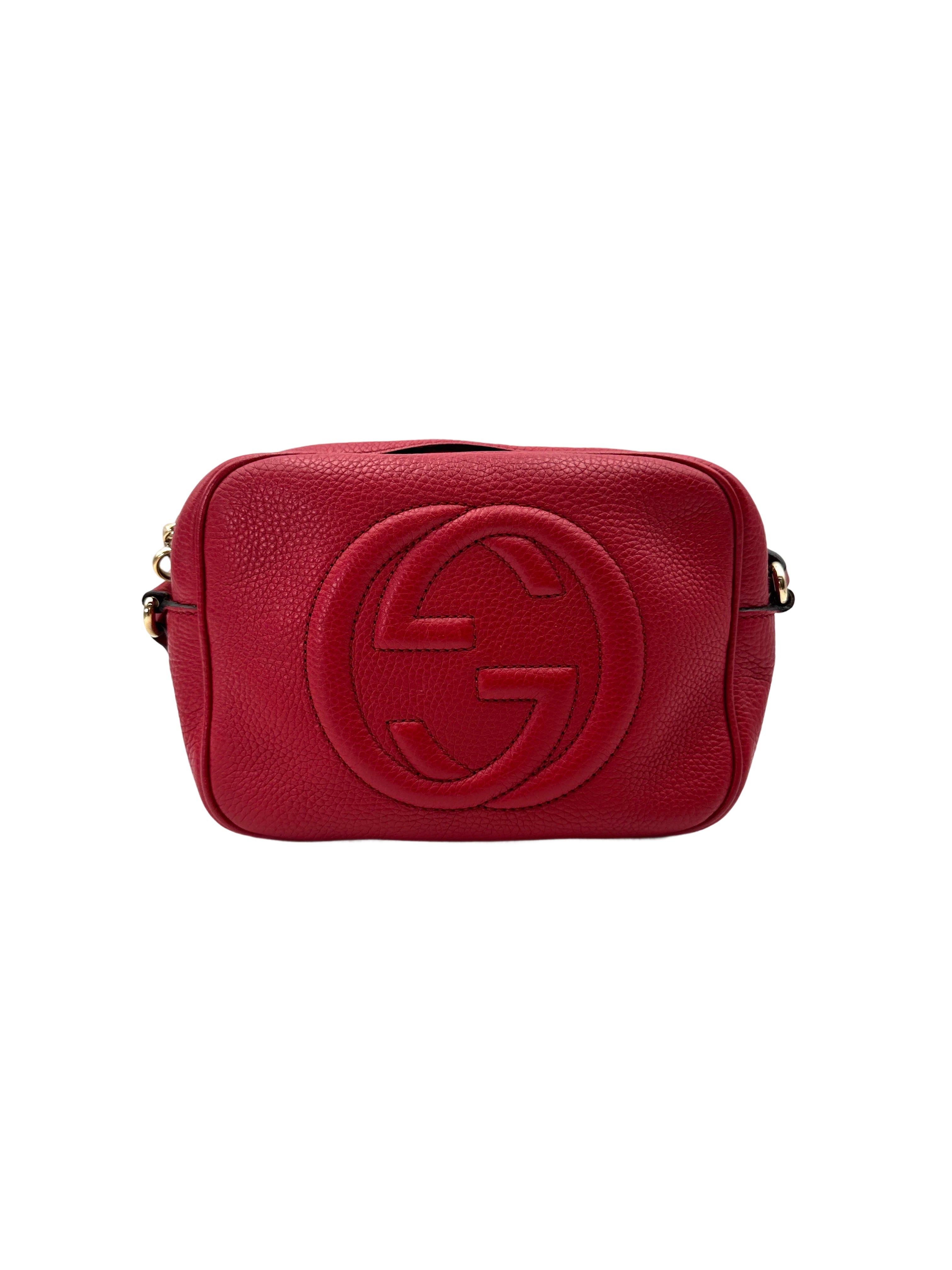 Gucci Soho Disco Red Leather Shoulder Bag GG1063