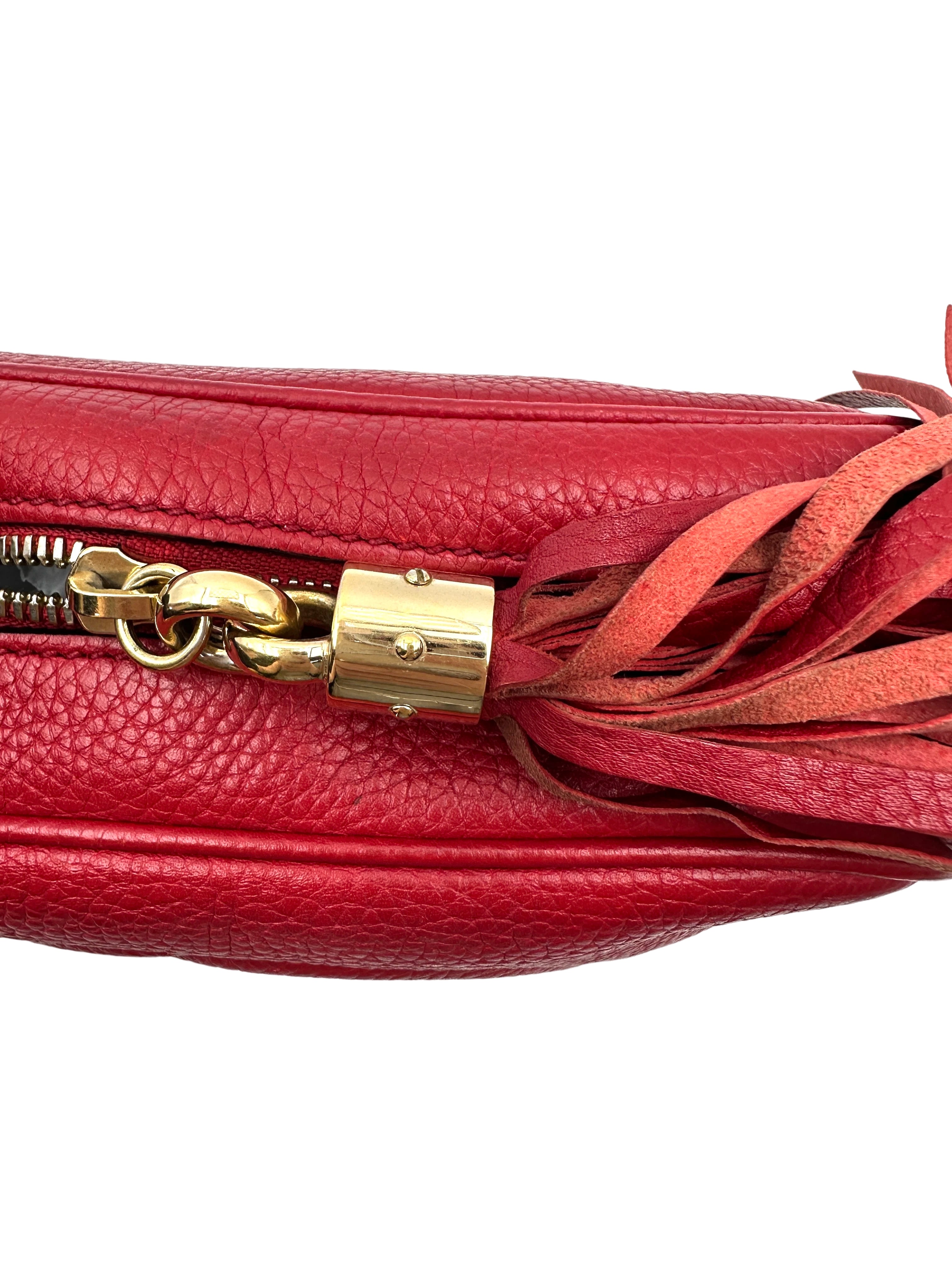 Gucci Soho Disco Red Leather Shoulder Bag GG1063