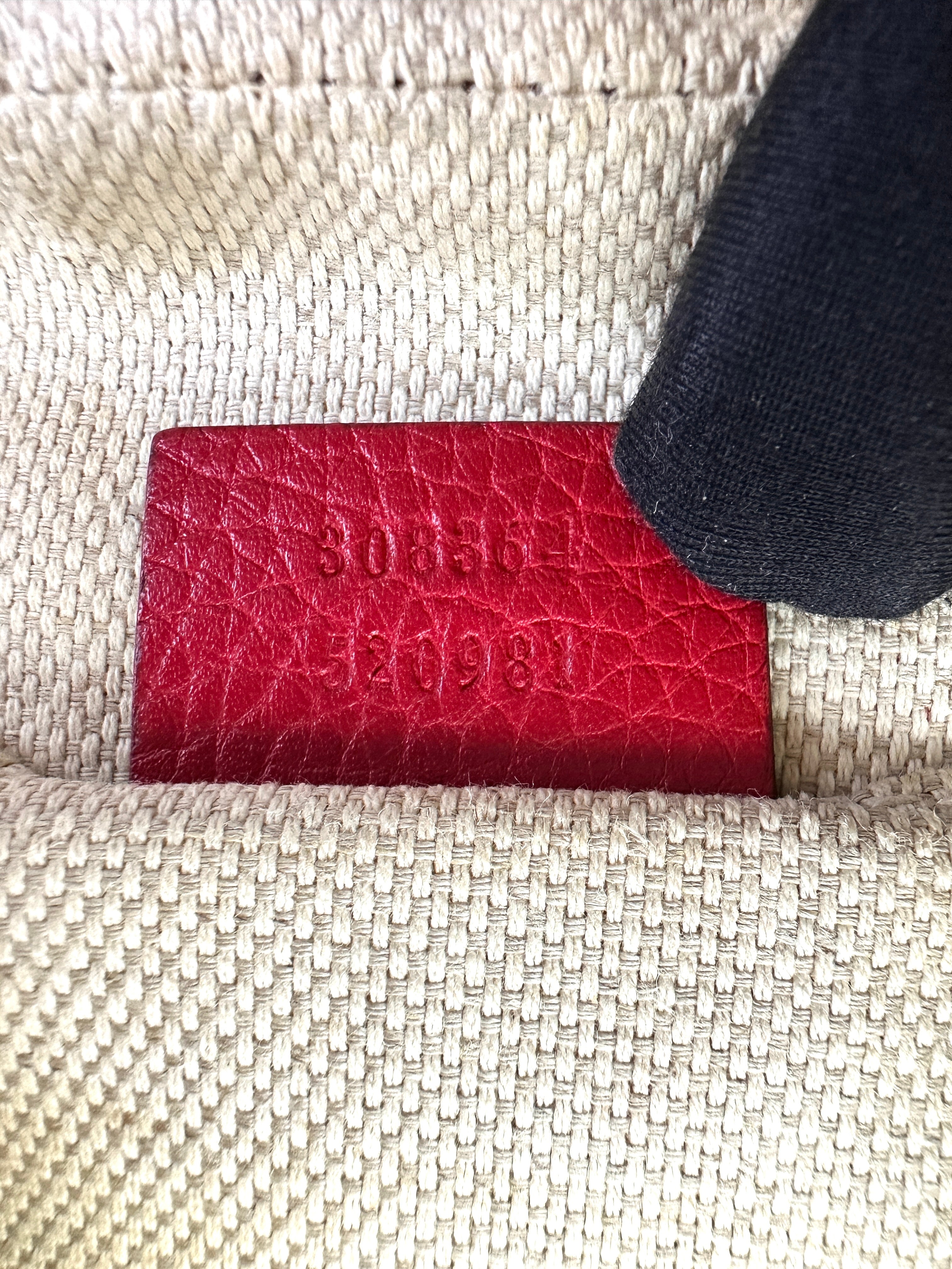 Gucci Soho Disco Red Leather Shoulder Bag GG1063