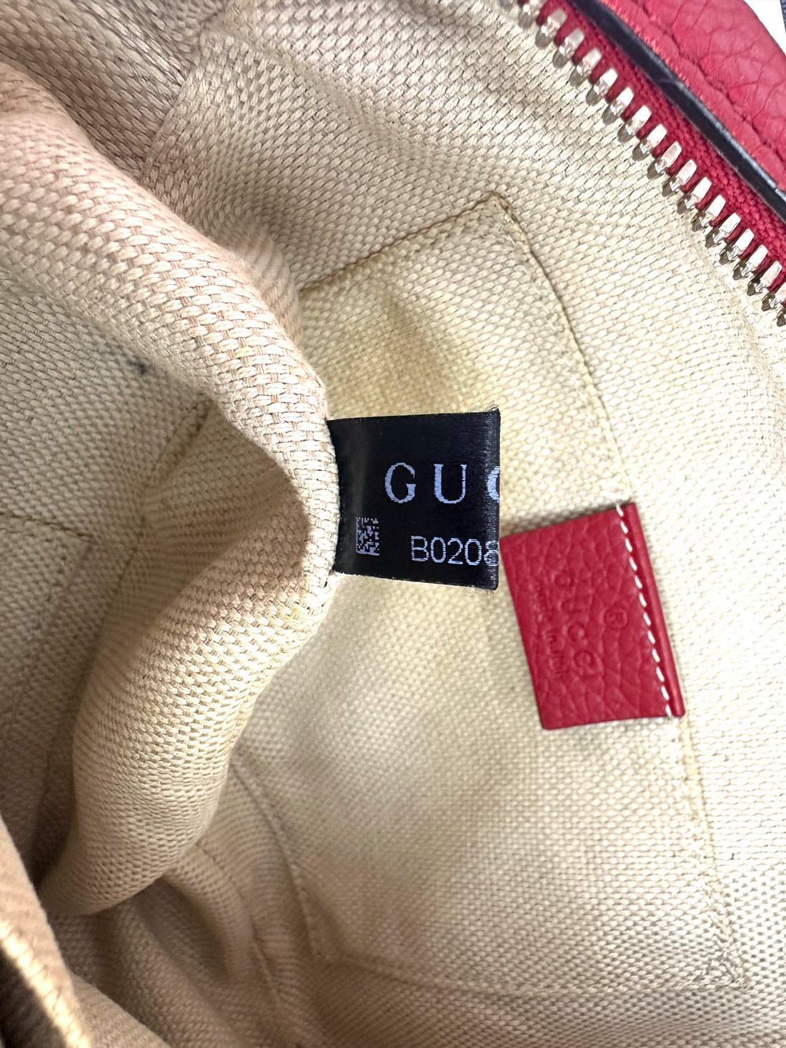 Gucci Soho Disco Red Leather Shoulder Bag GG1063