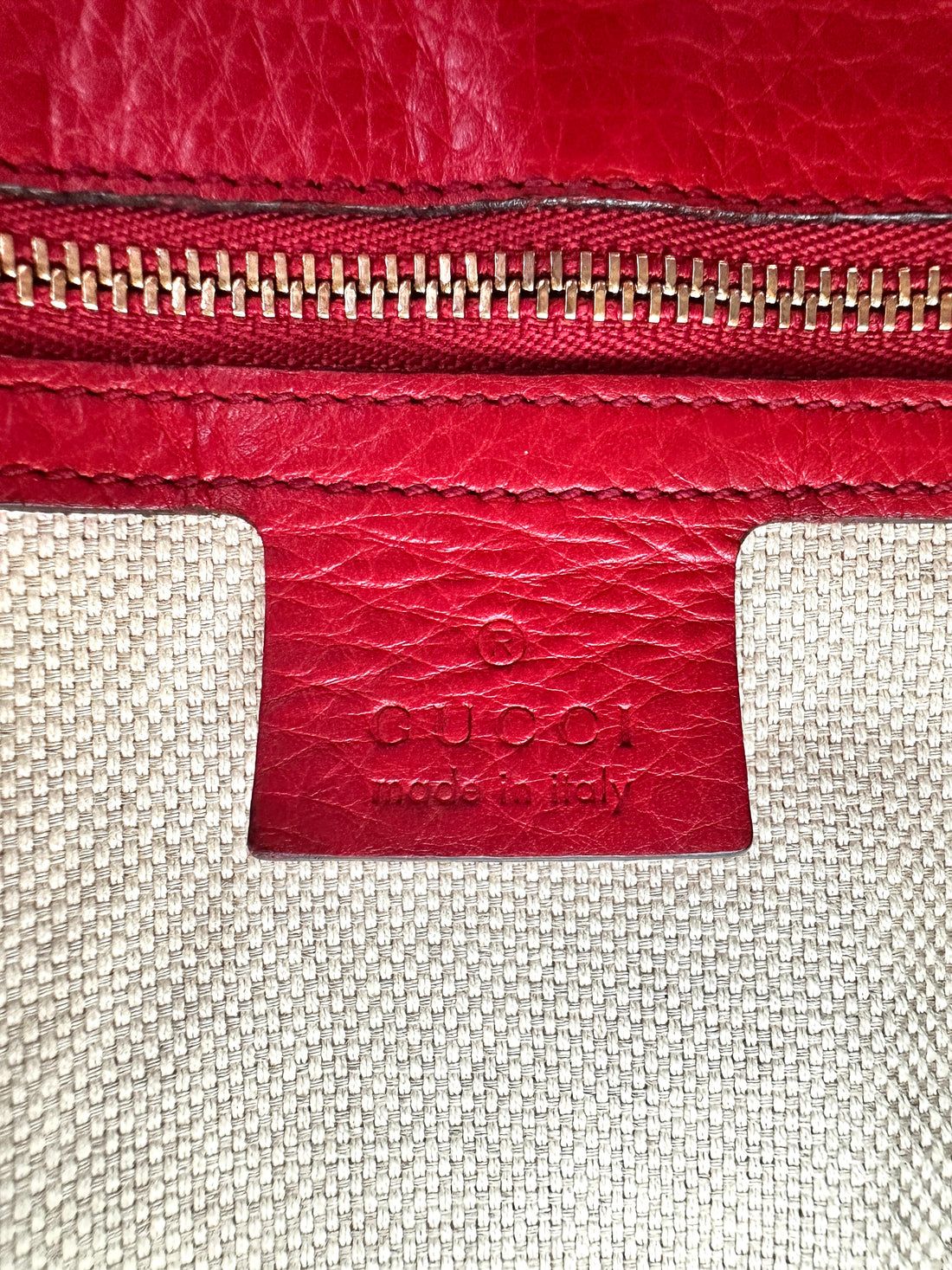 Gucci Soho Disco Red Leather Chain Shoulder Bag GG1065
