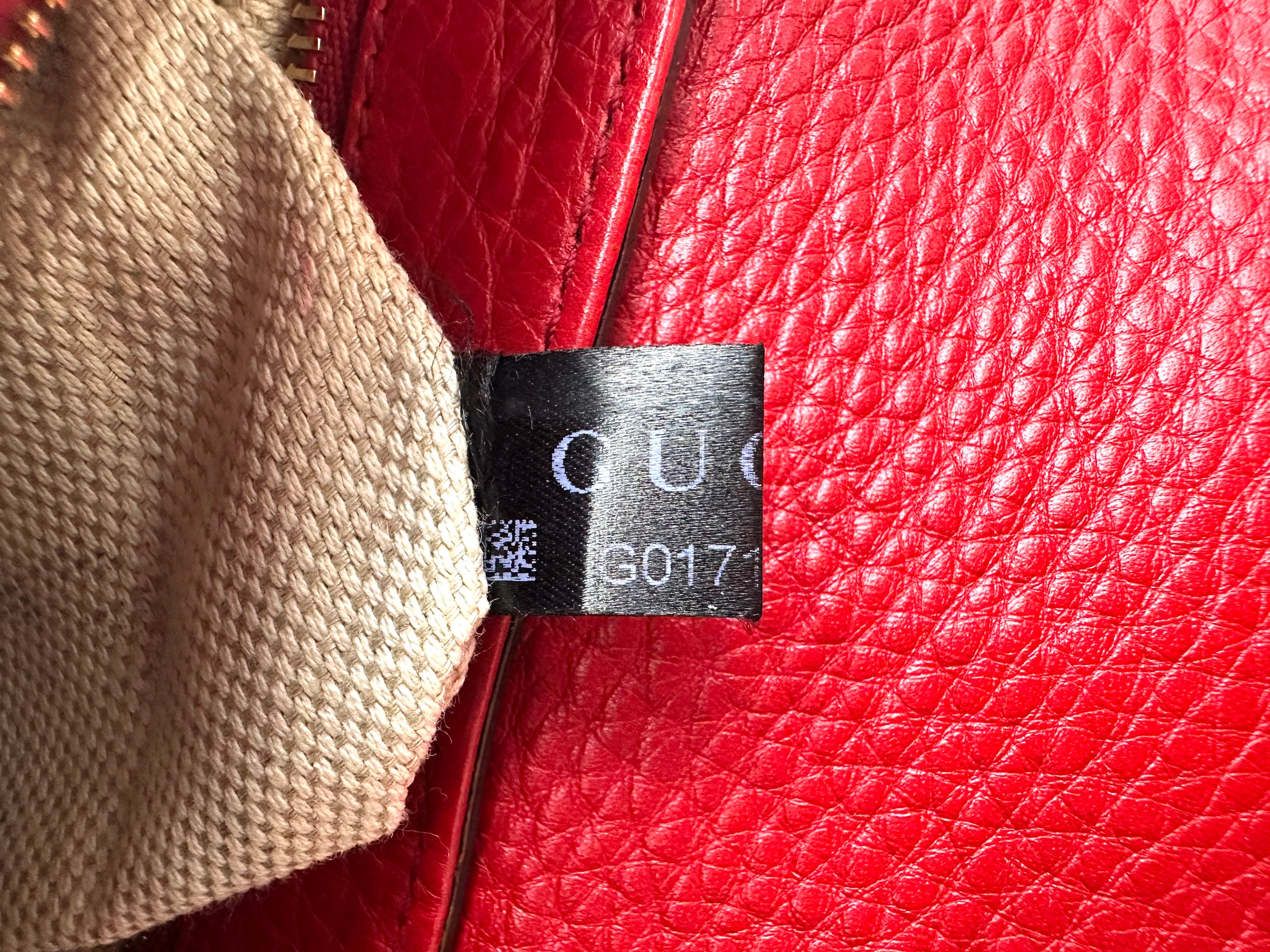 Gucci Soho Disco Red Leather Chain Shoulder Bag GG1065