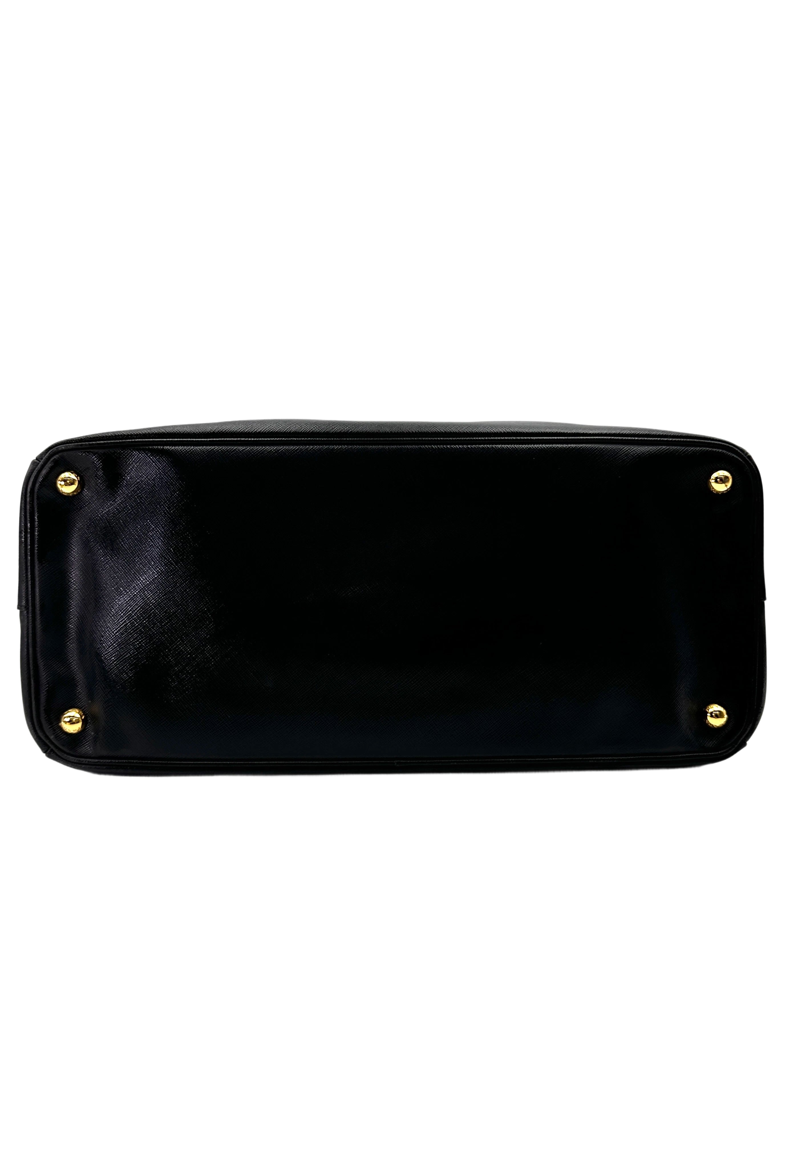 Prada Galleria Black Saffiano Leather Large Size Handle Bag PR363