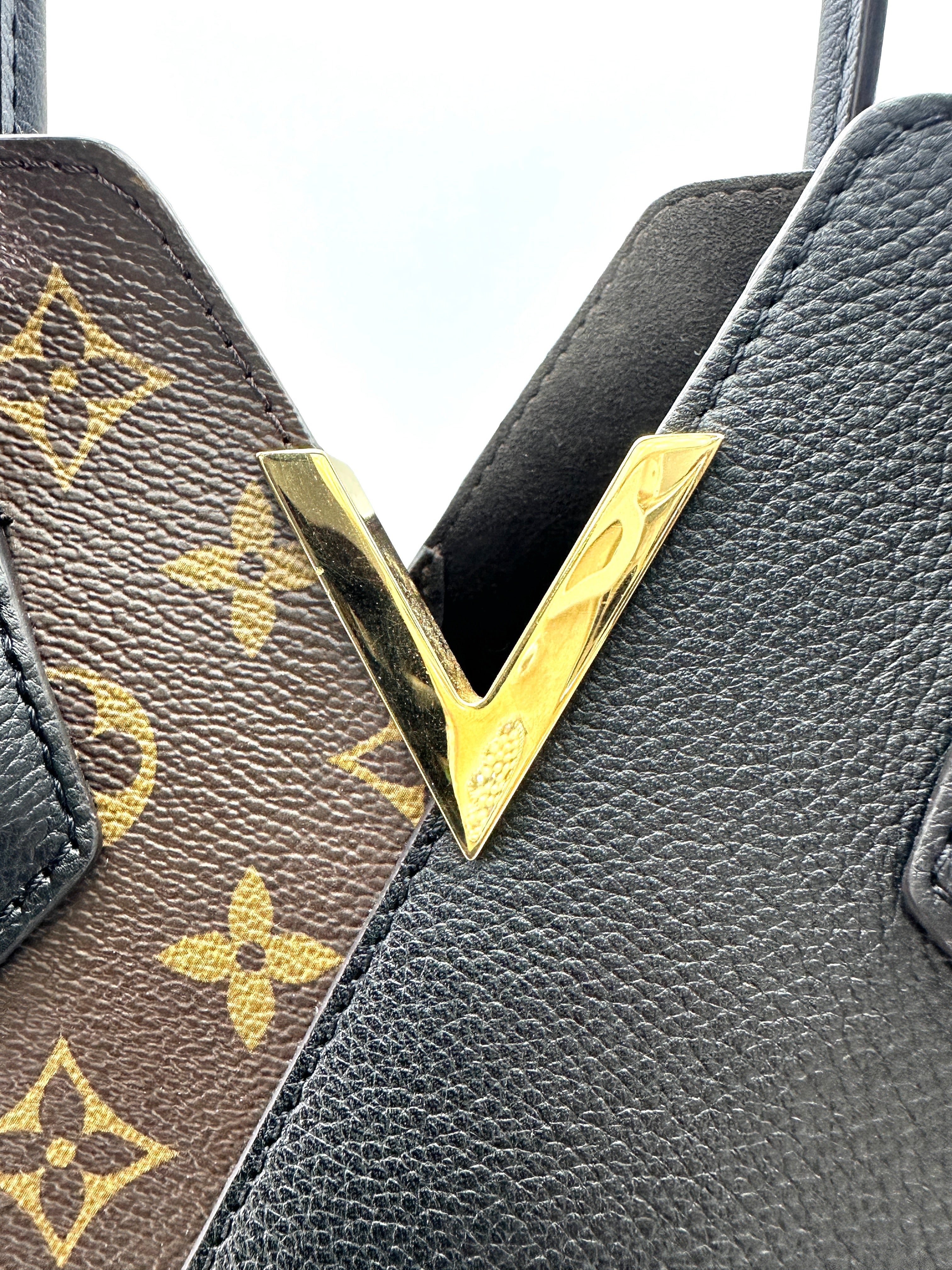 Louis Vuitton Kimono Monogram Canvas & Black Leather Handle Bag LV2803