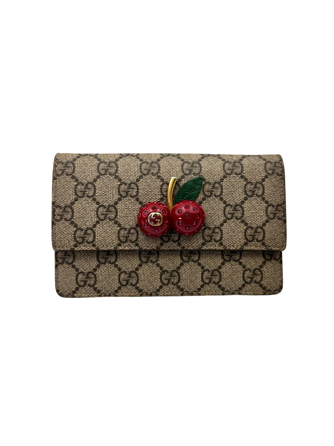 Gucci Cherry GG Supreme Chain Shoulder Bag GG1067