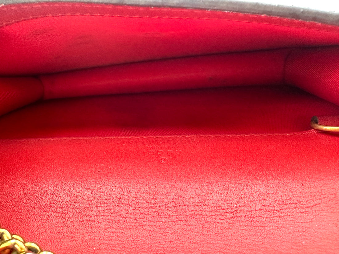 Gucci Cherry GG Supreme Chain Shoulder Bag GG1067