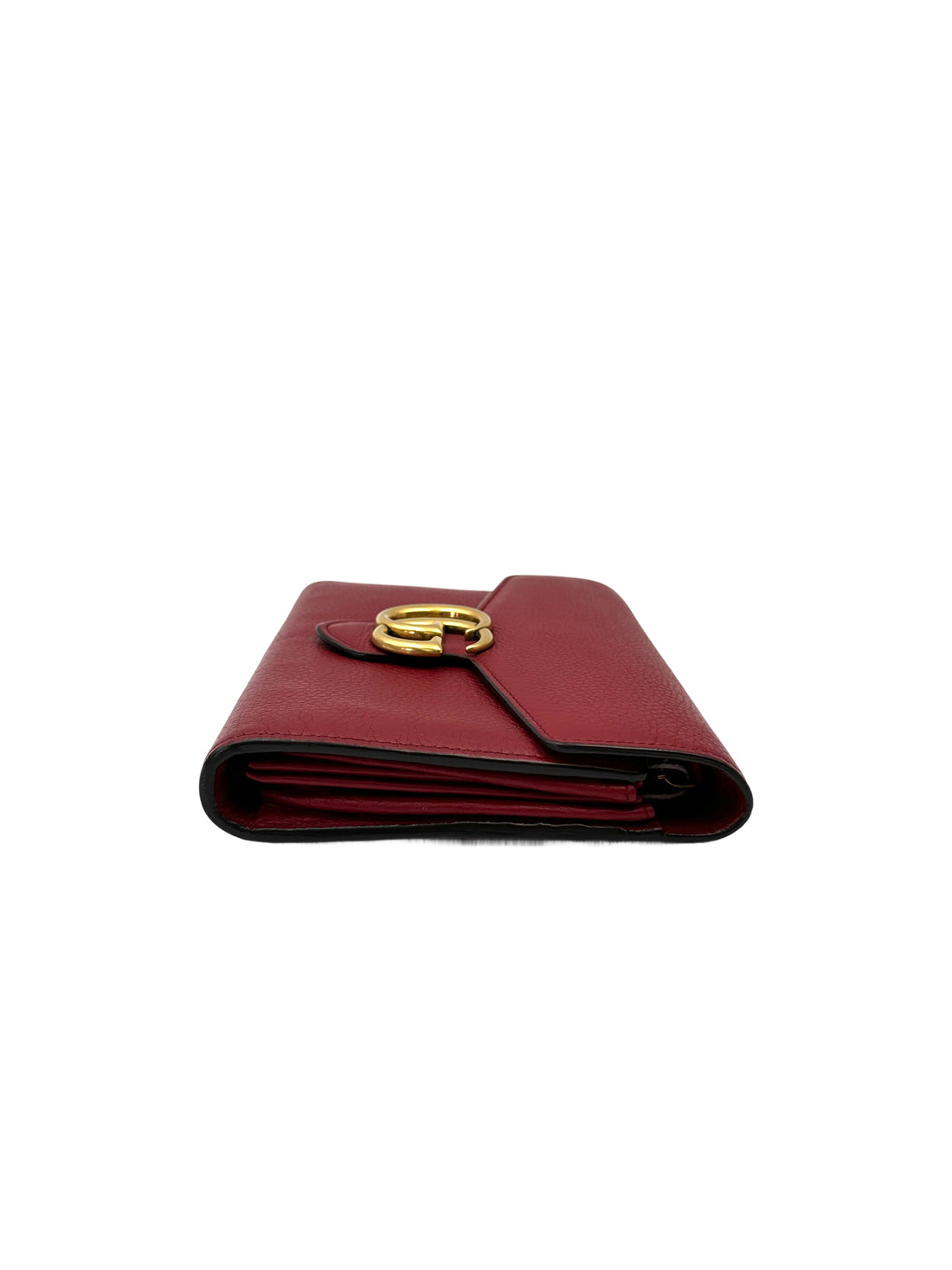Gucci GG Marmont Red Leather Wallet On Chain GG1064