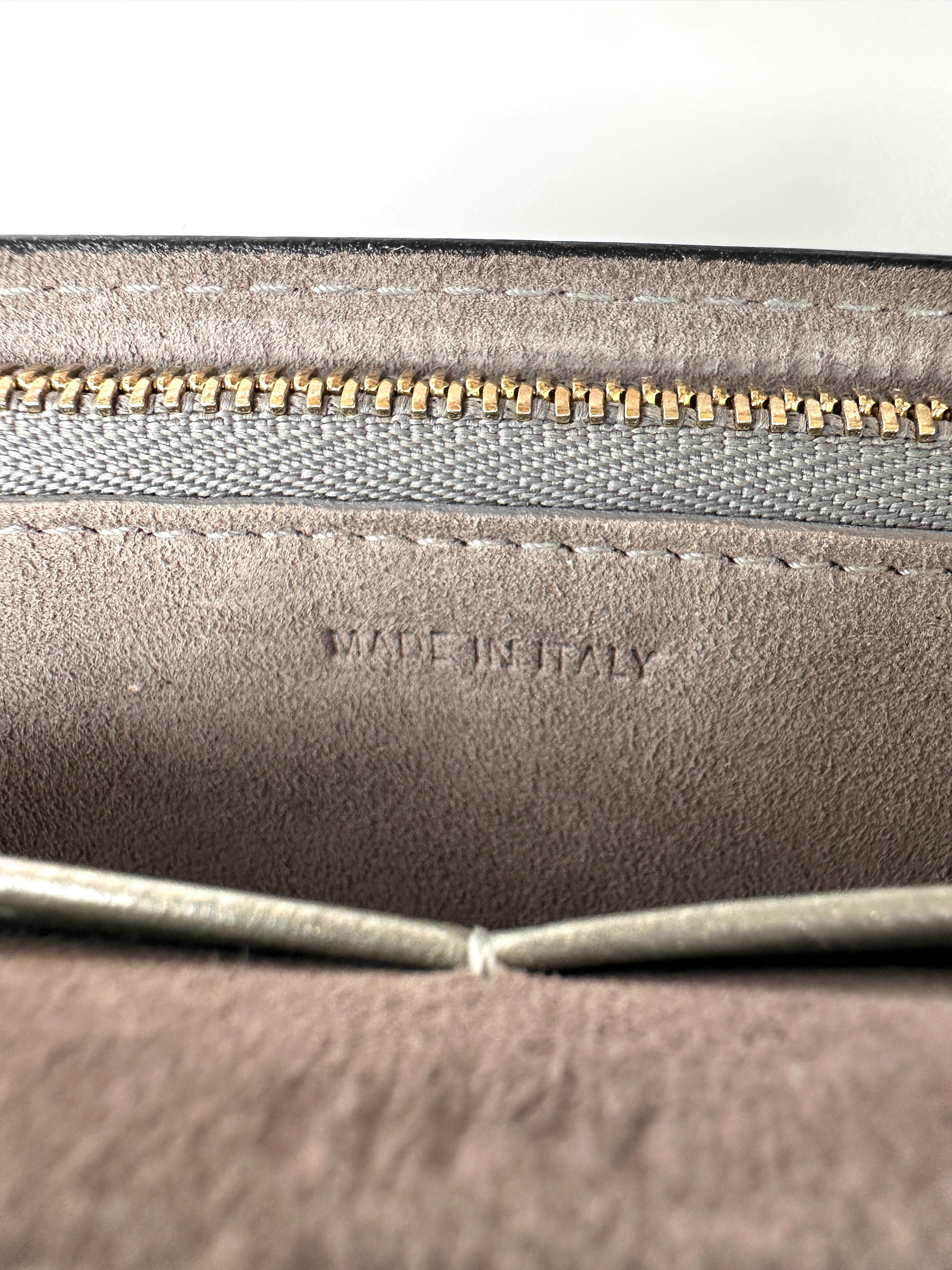 Christian Dior Lady Dior Silver Cannage Leather Chain Clutch DR742