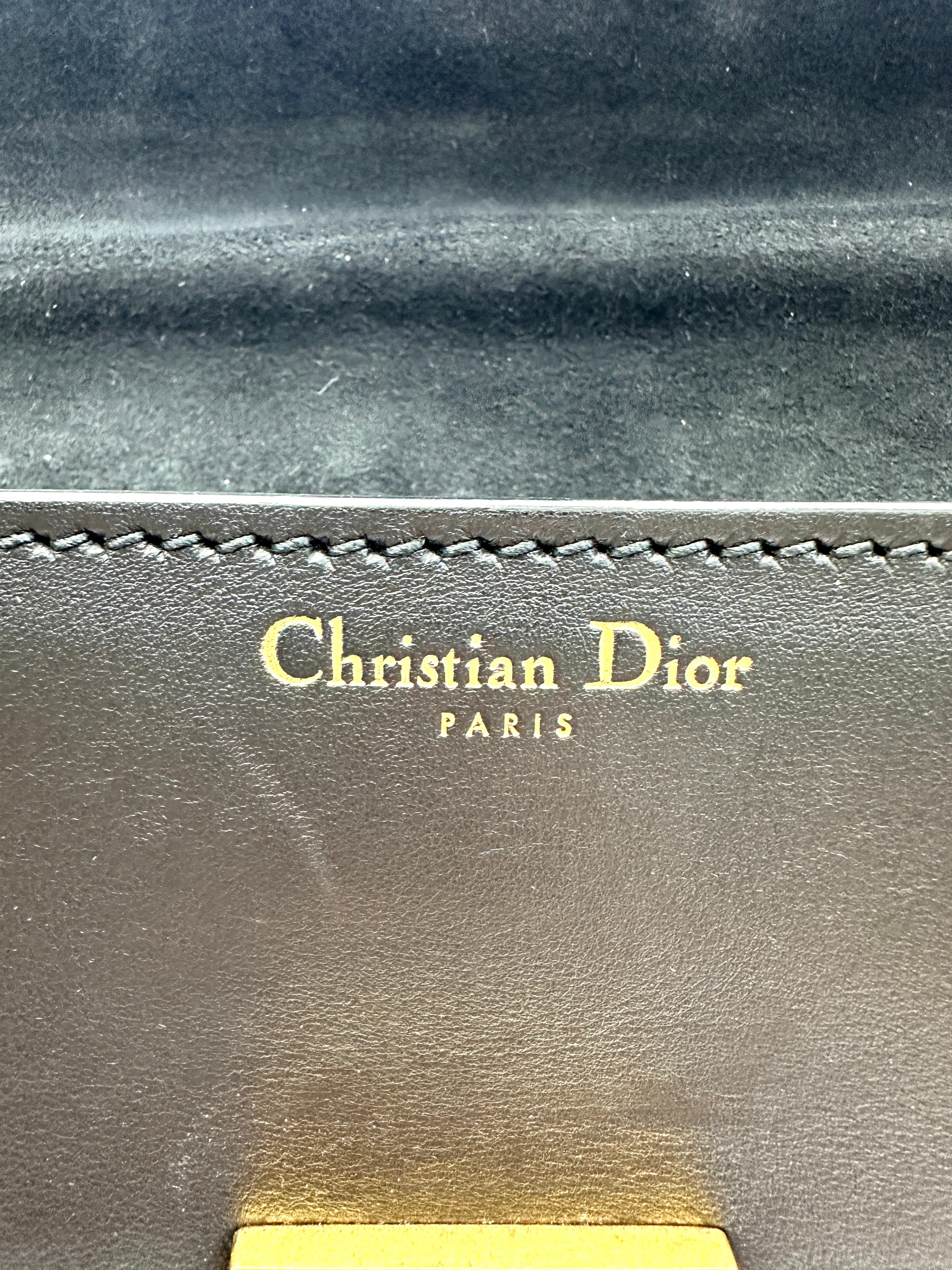 Christian Dior Addict Black Leather Handle Bag DR744