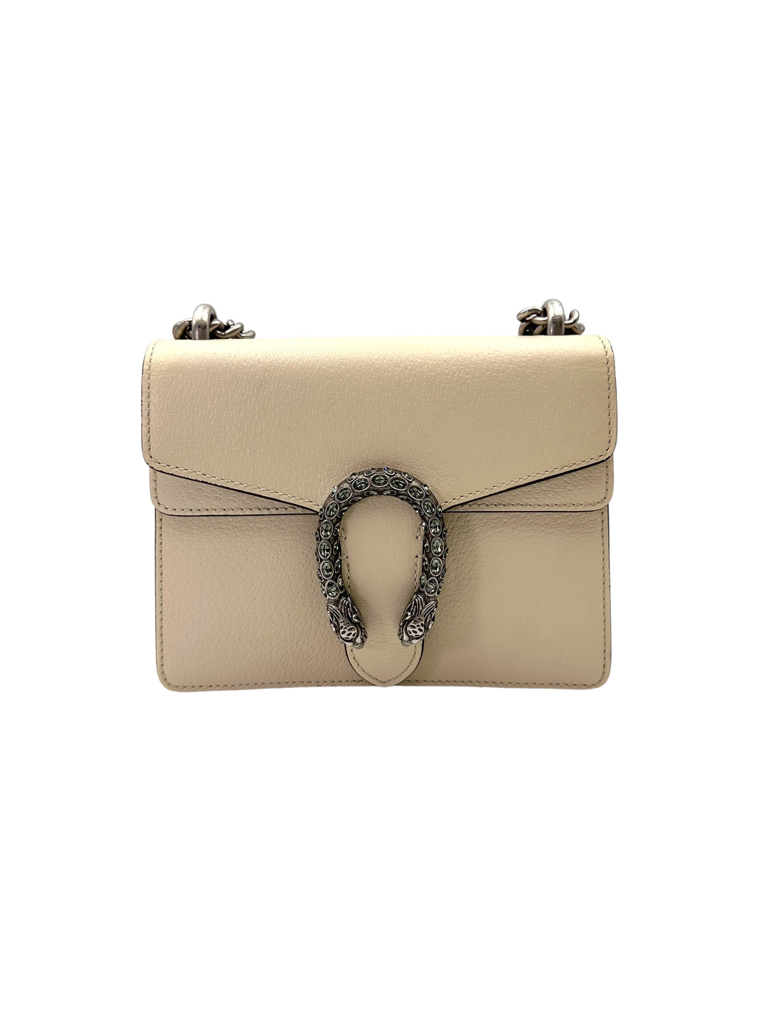 Gucci Dionysus White Leather Small Size Shoulder Bag GG1072