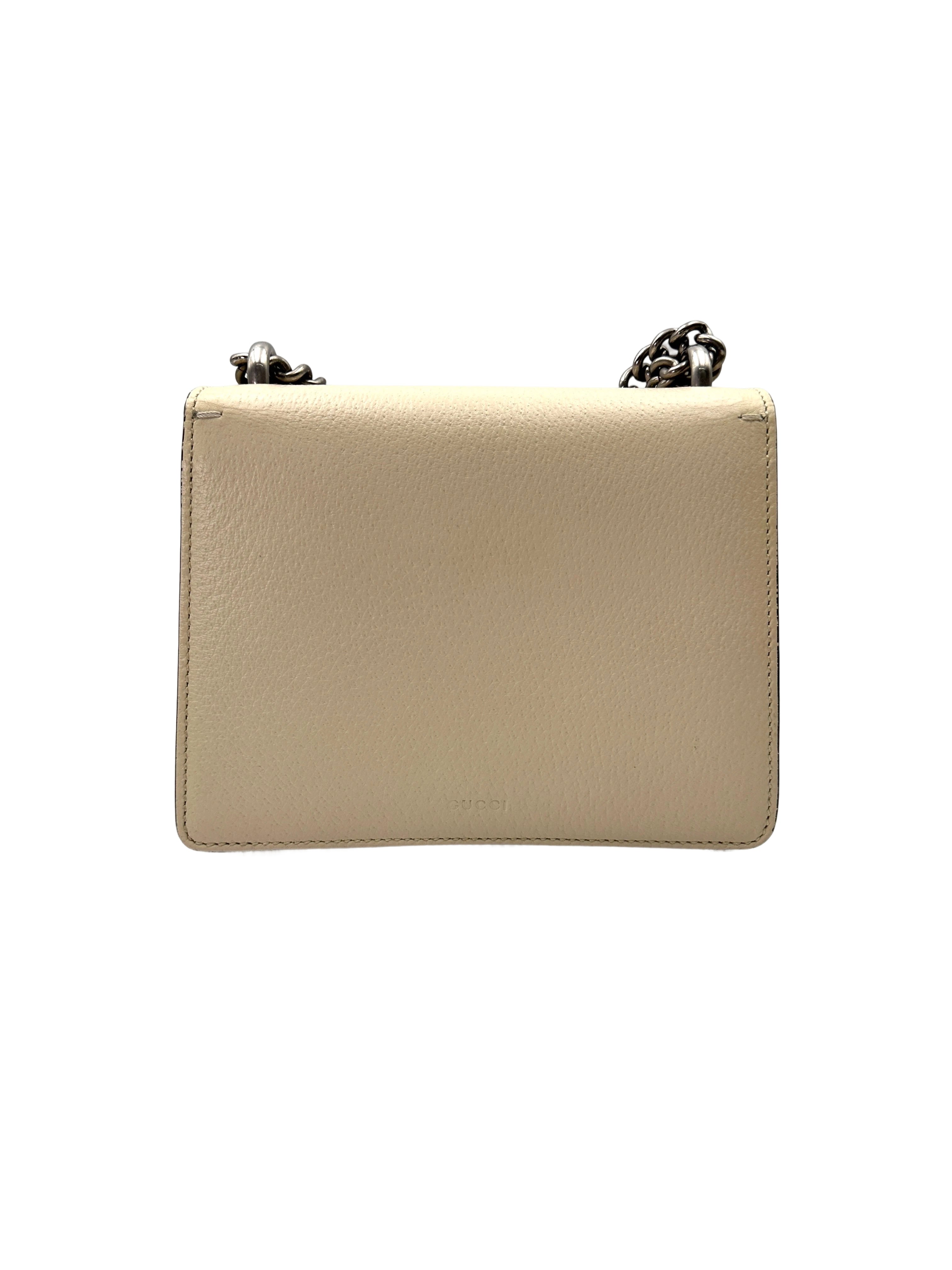 Gucci Dionysus White Leather Small Size Shoulder Bag GG1072