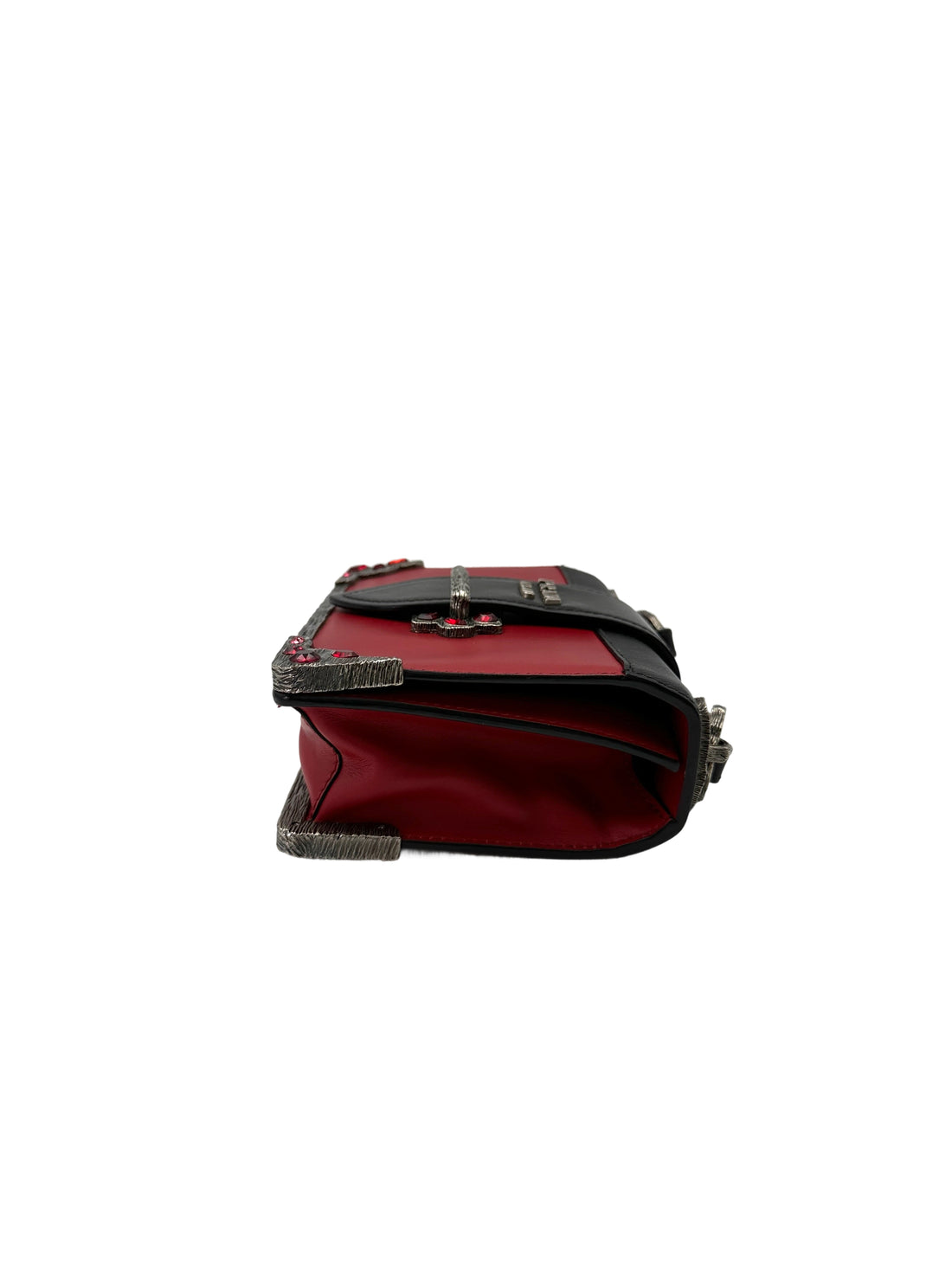 Prada Cahier Black/Red Saffiano Leather Shoulder Bag PR364