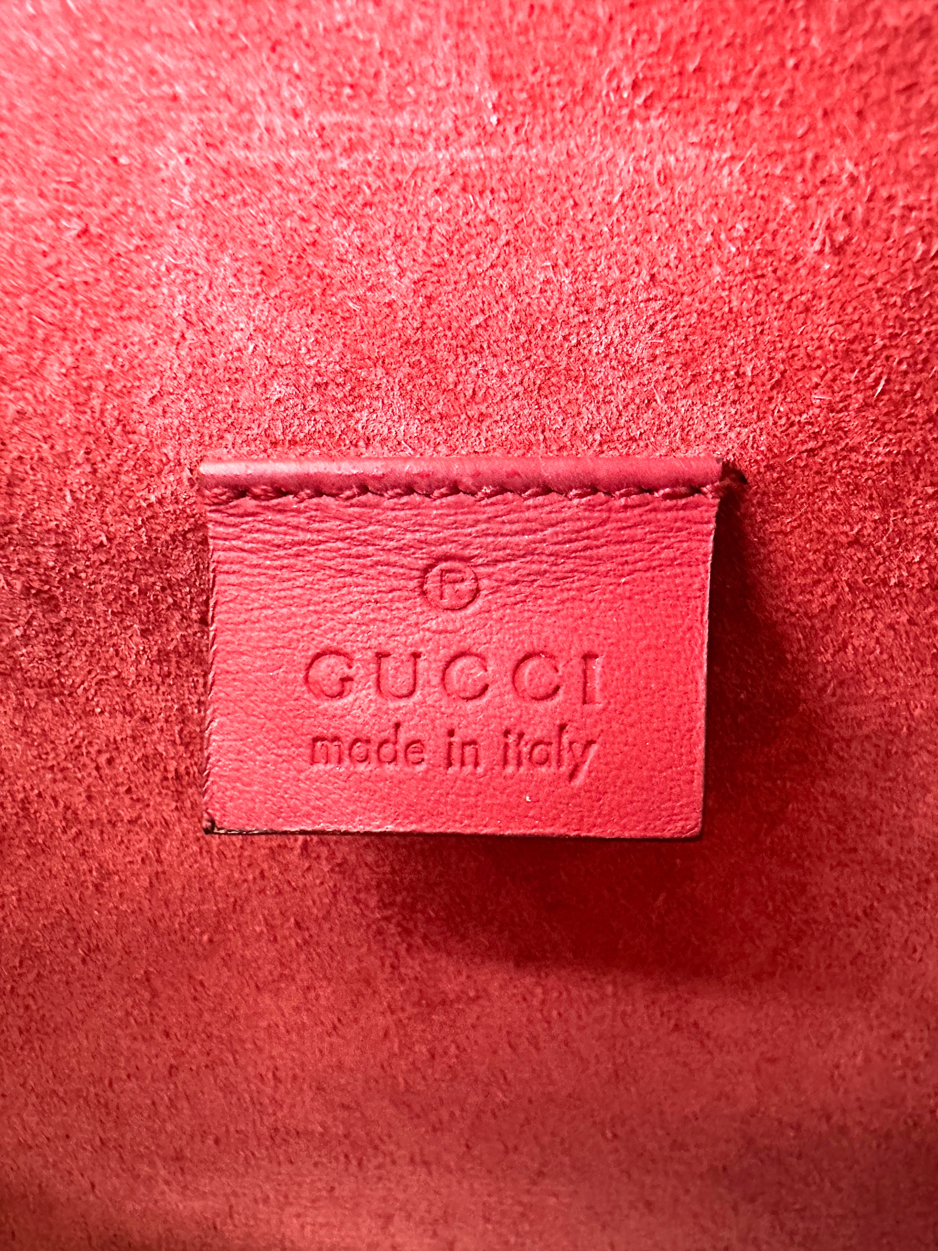 Gucci Dionysus GG Supreme Canvas Small Size Shoulder Bag With Red Tirm GG1075