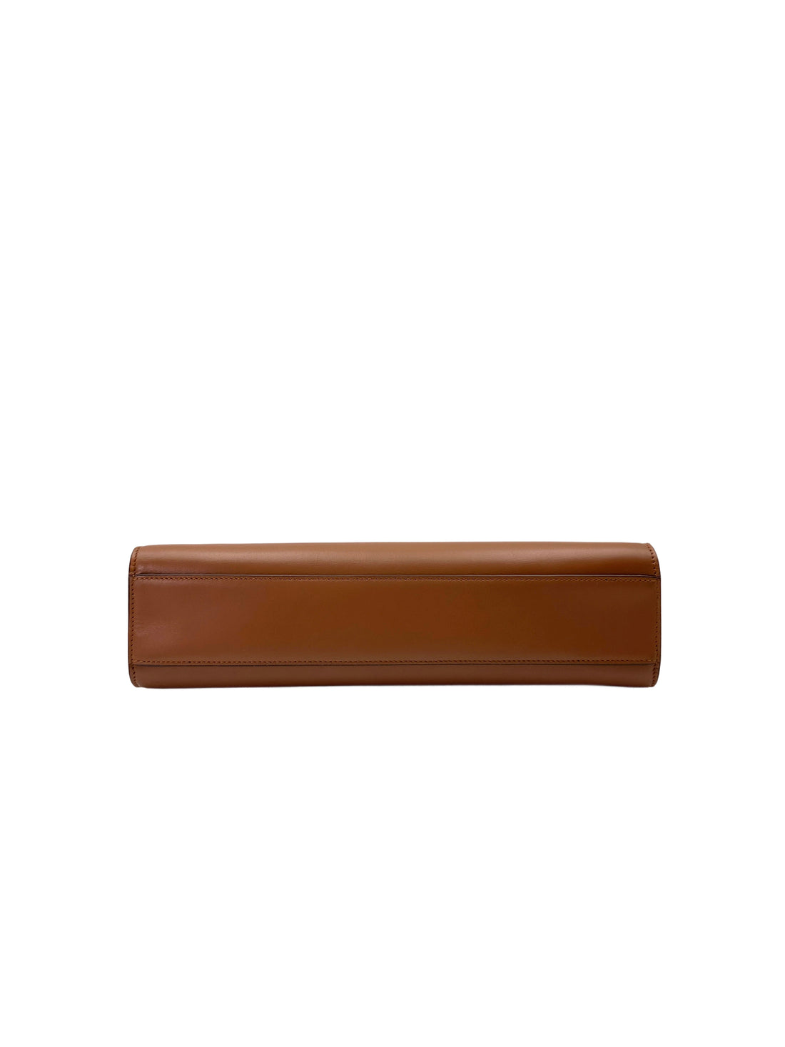 Saint Laurent Manhattan Brown Leather Flap Bag With Gold Hardware SL238