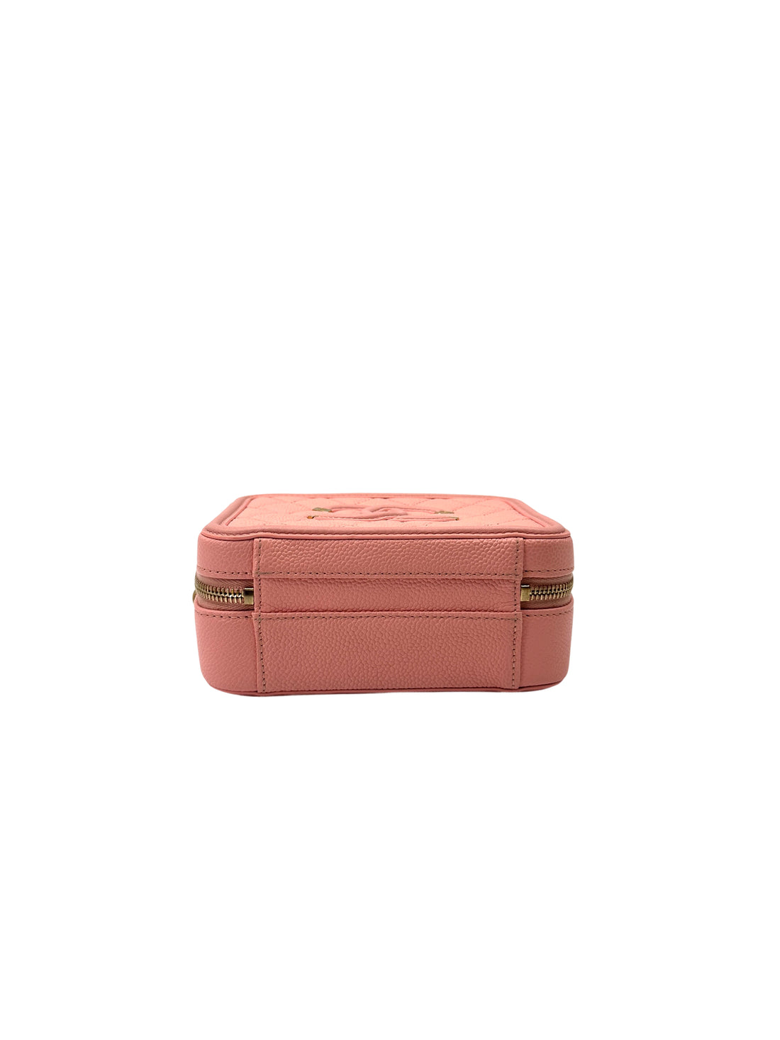 Chanel CC Filigree Pink Quilted Leather Vanity Case(27***12) IRIS230