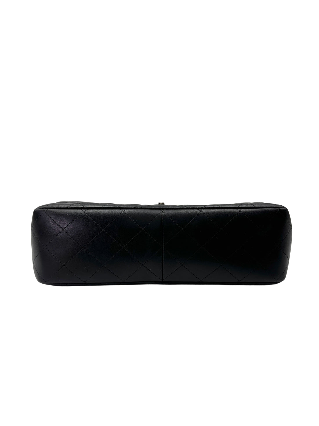 Chanel Classic Flap Black Quilted Leather Medium Size Flap Bag With Silver Buckle(18***39) CC2000